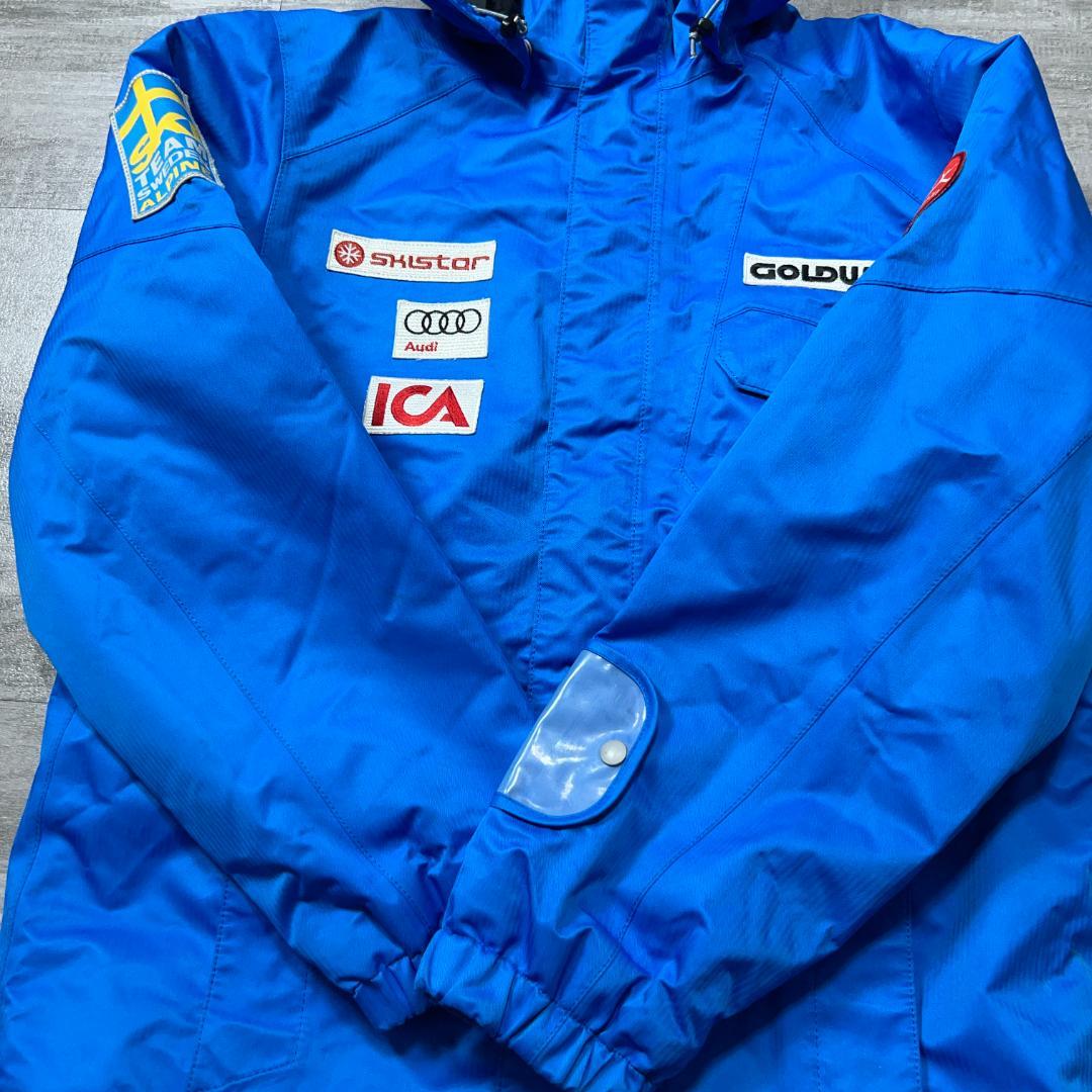 スウェーデン代表モデル★ GOLDWIN サイドフルオープン スキーウェア 青
