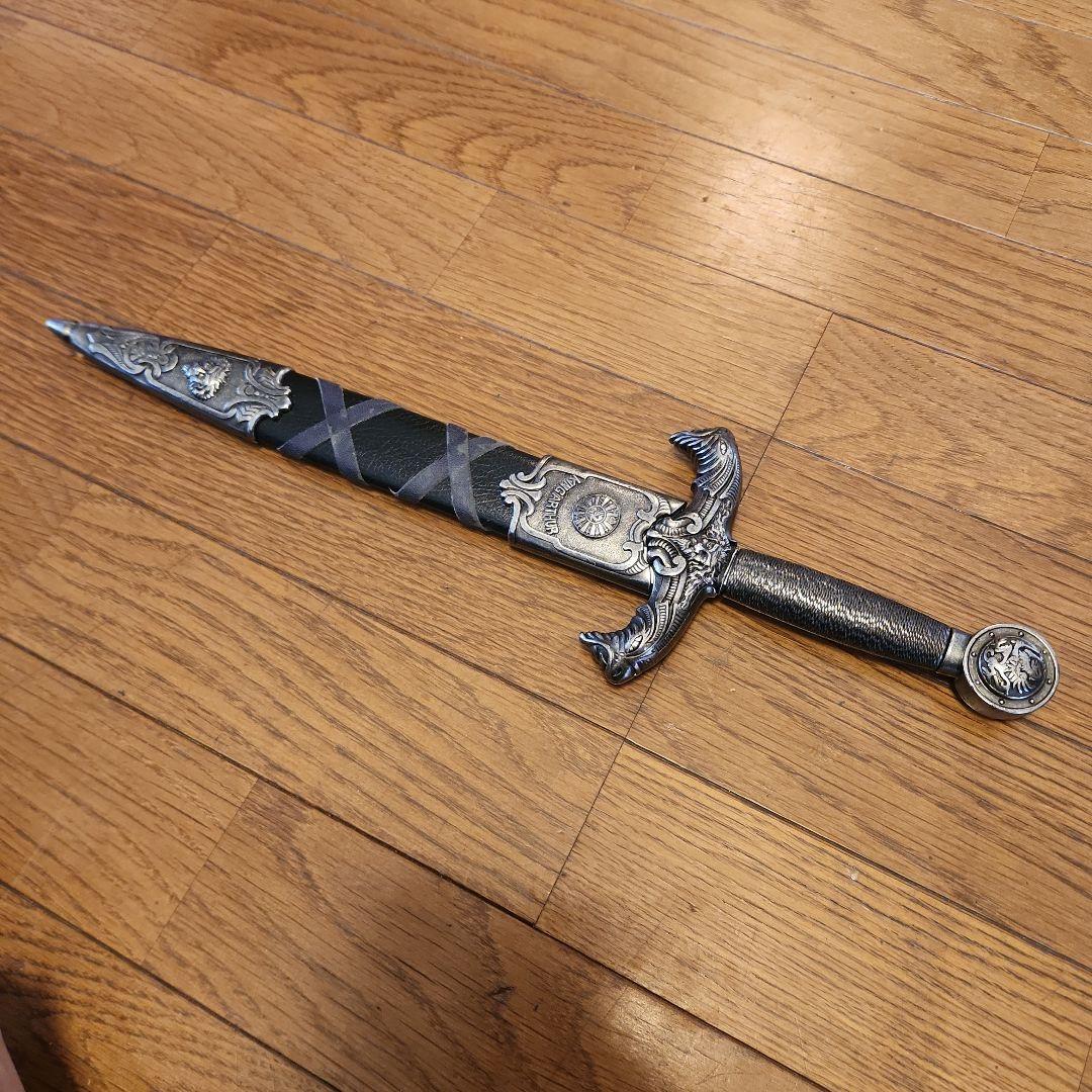 模造刀　エクスカリバー　 ダガー　シルバー　短剣　西洋剣レプリカ　コスプレ
