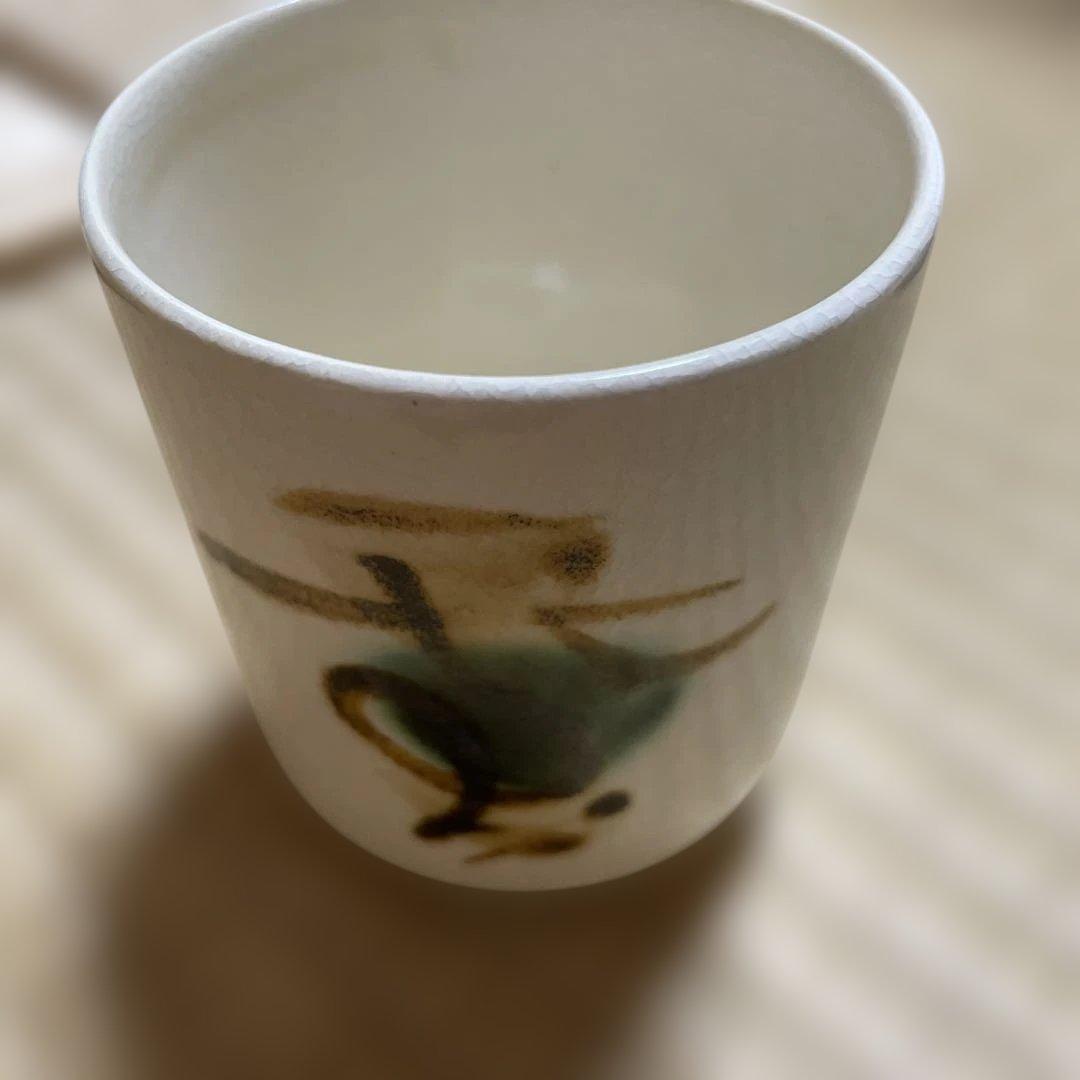 富本憲吉　湯呑み２個　梅竹　人間国宝