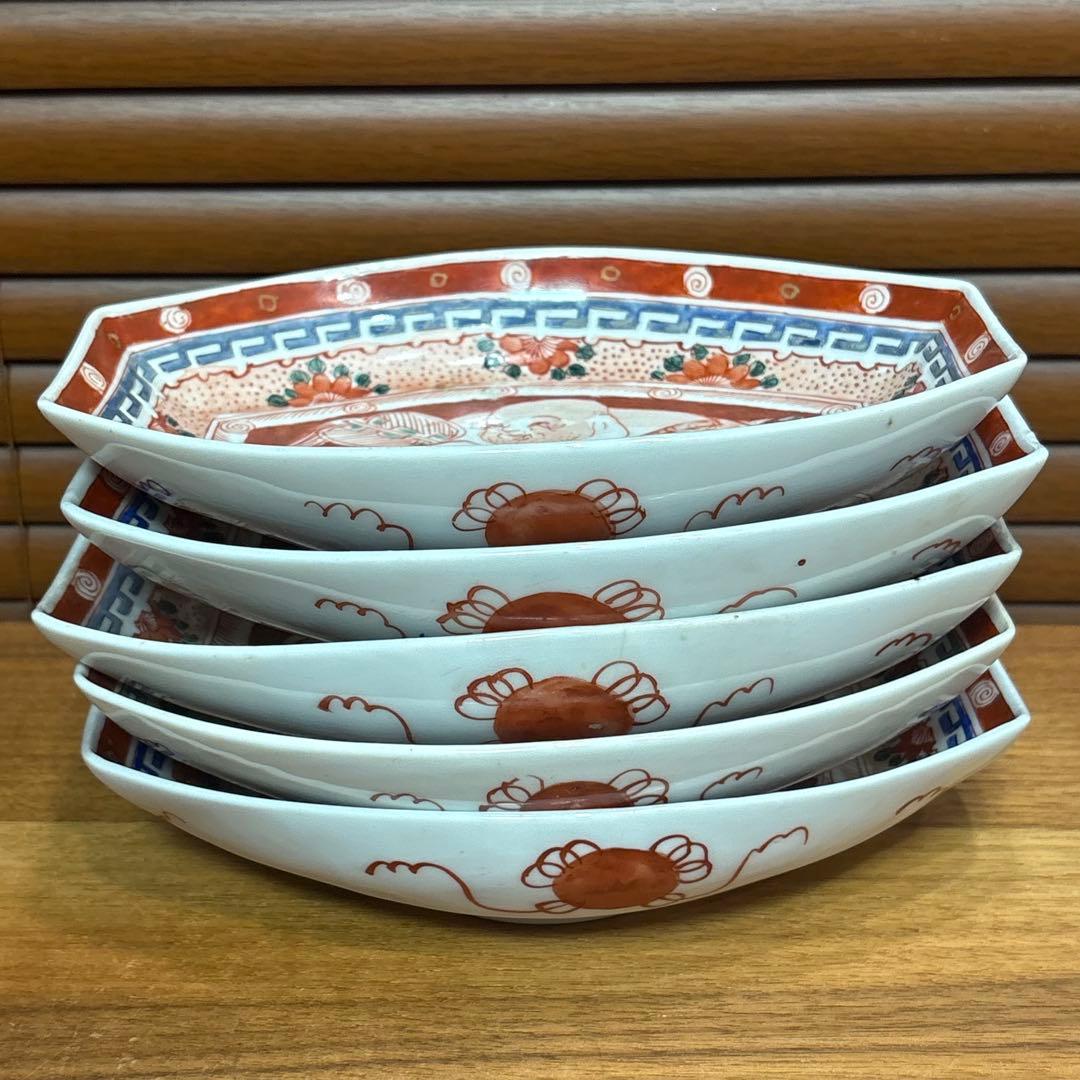 江戸時代　古伊万里　長皿　５枚