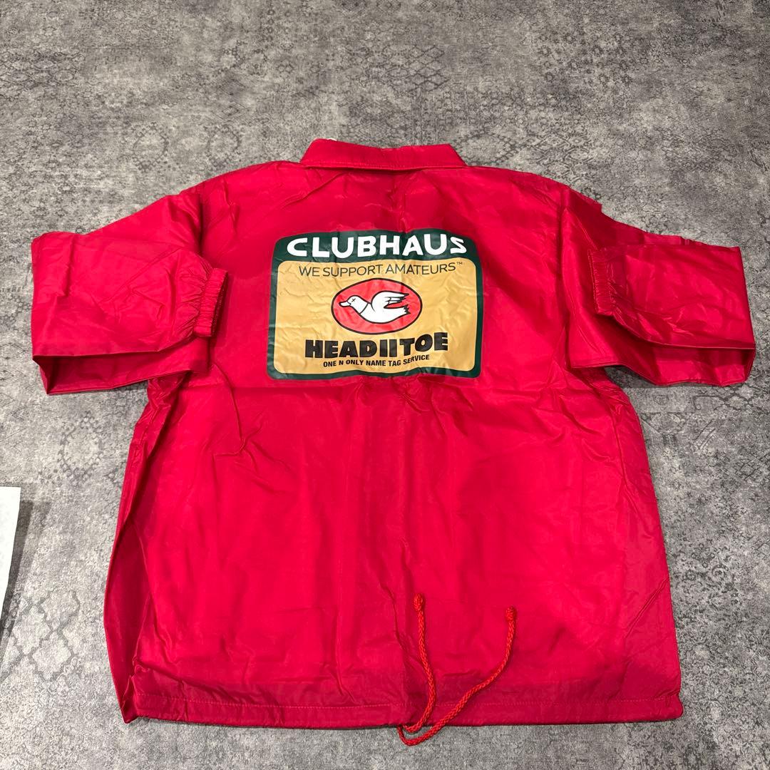 限定値下げHIIT × CLUBHAUSコーチジャケットクラブハウスLレッド