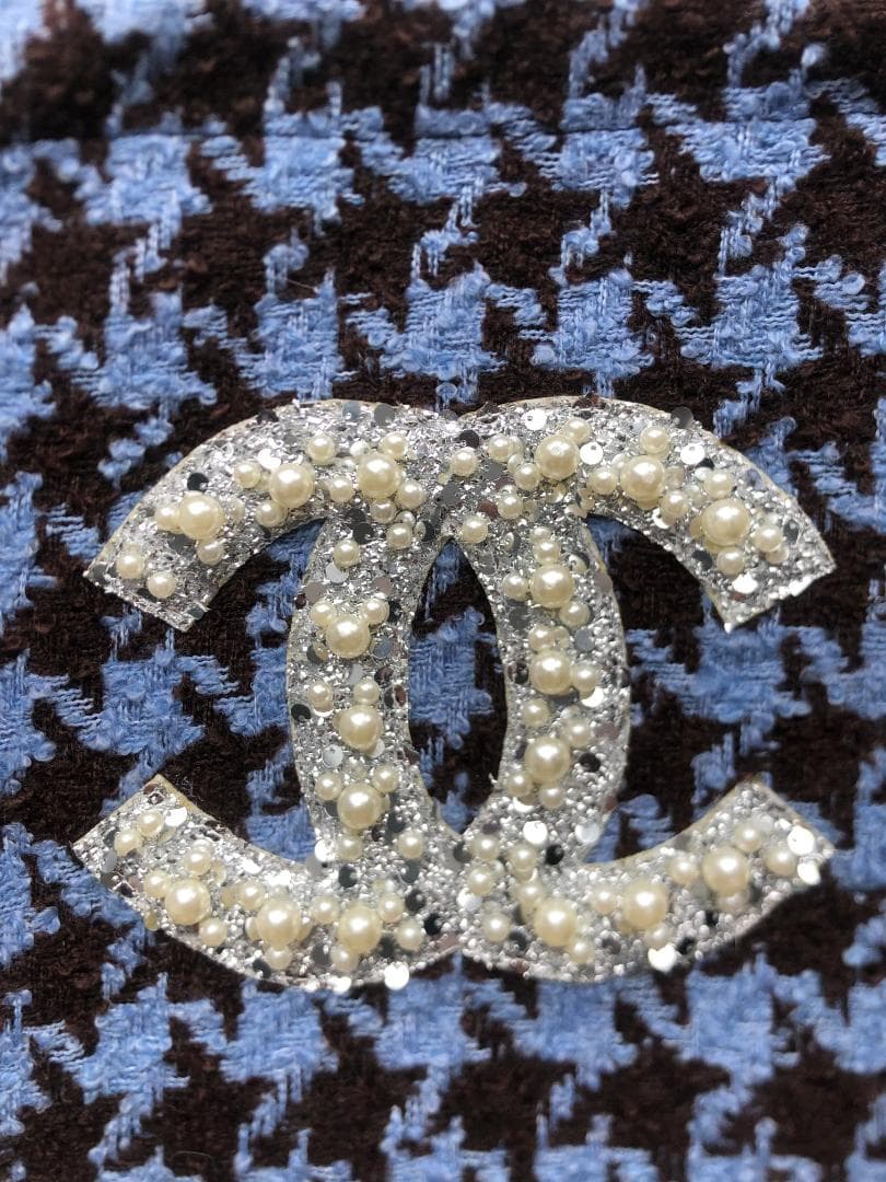 ノベルティー　ブルー　ハンドバッグ　トートバッグ　ビッグロゴ　綺麗