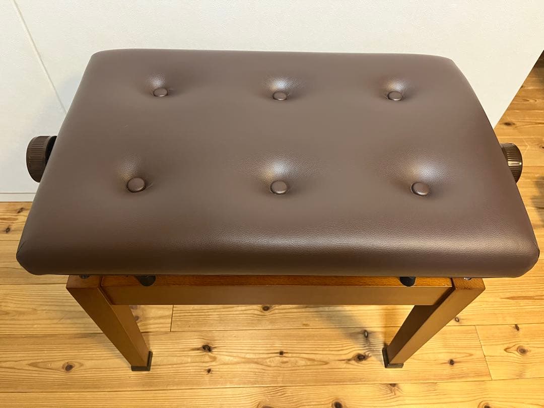【美品】KAWAI ピアノ椅子 ウォルナット　高さ調整可能