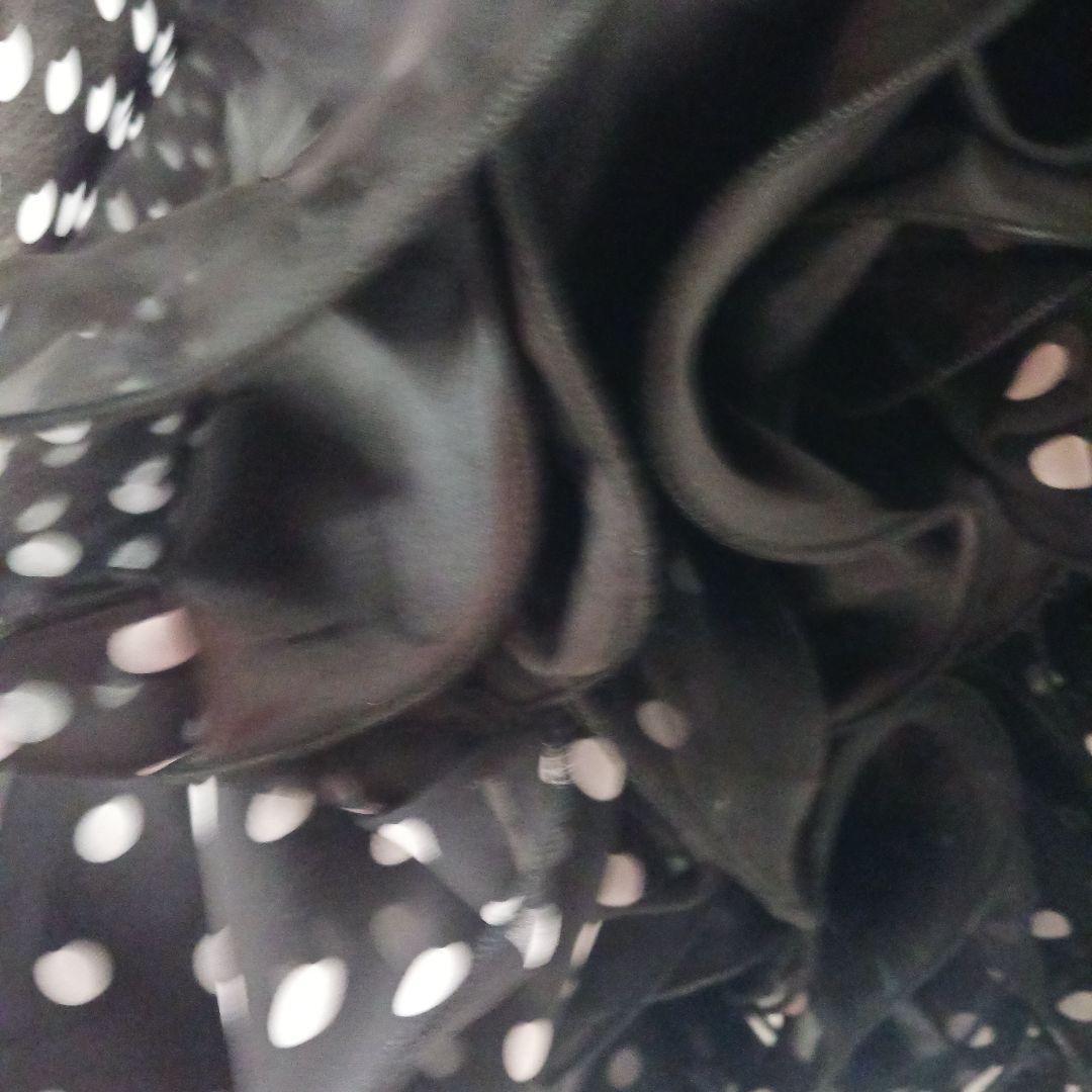 社交ダンス用ドレス 黒と白の水玉模様