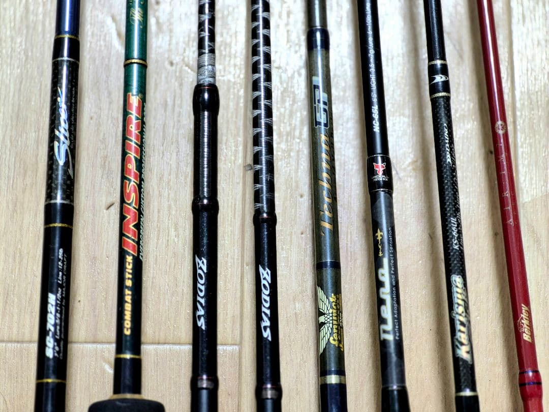 引取り希望 バスロッド8本セット エバーグリーン ジャッカル フェンウィック