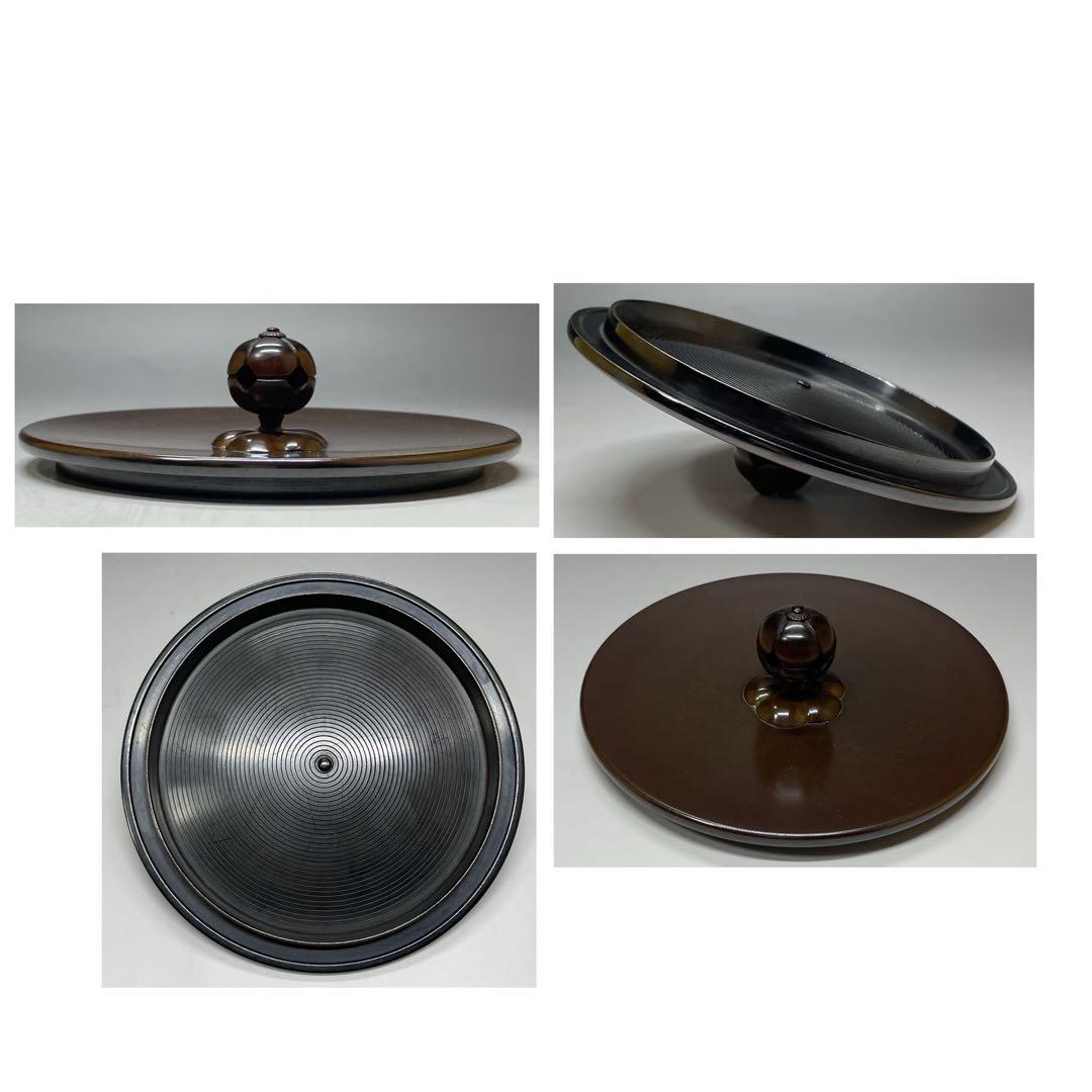 十二代　和田美之助　桜川透木釜　炉用透木　共箱　共布　共布(釜釻) W22