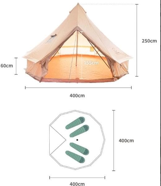 の*ぃ様 S'more Bello 400 スモア ベロ400 ベル型テント ポ