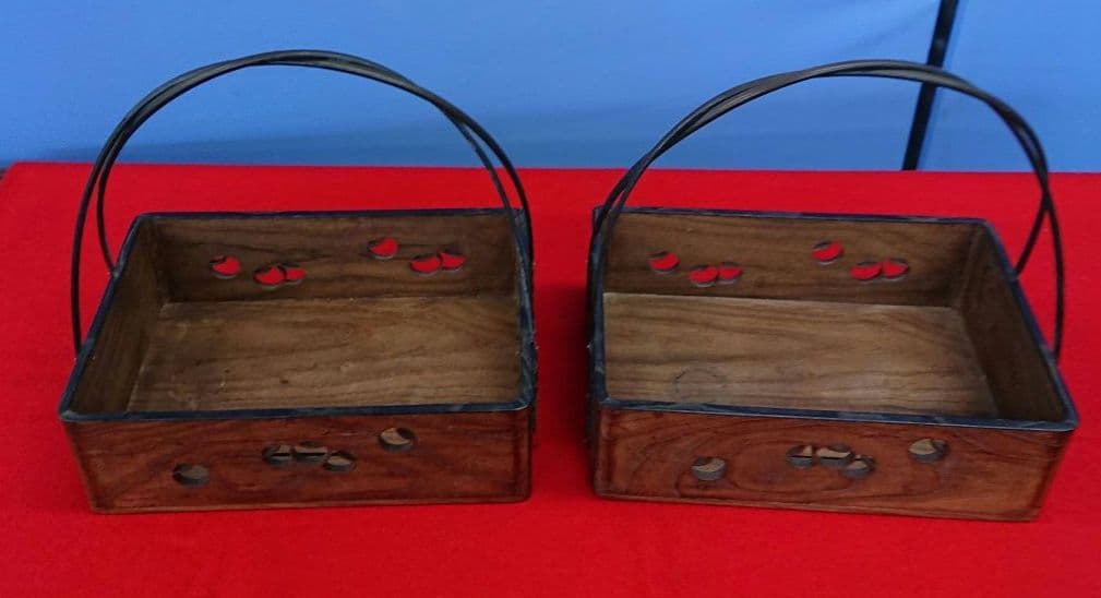 茶道具 煙草盆 一対