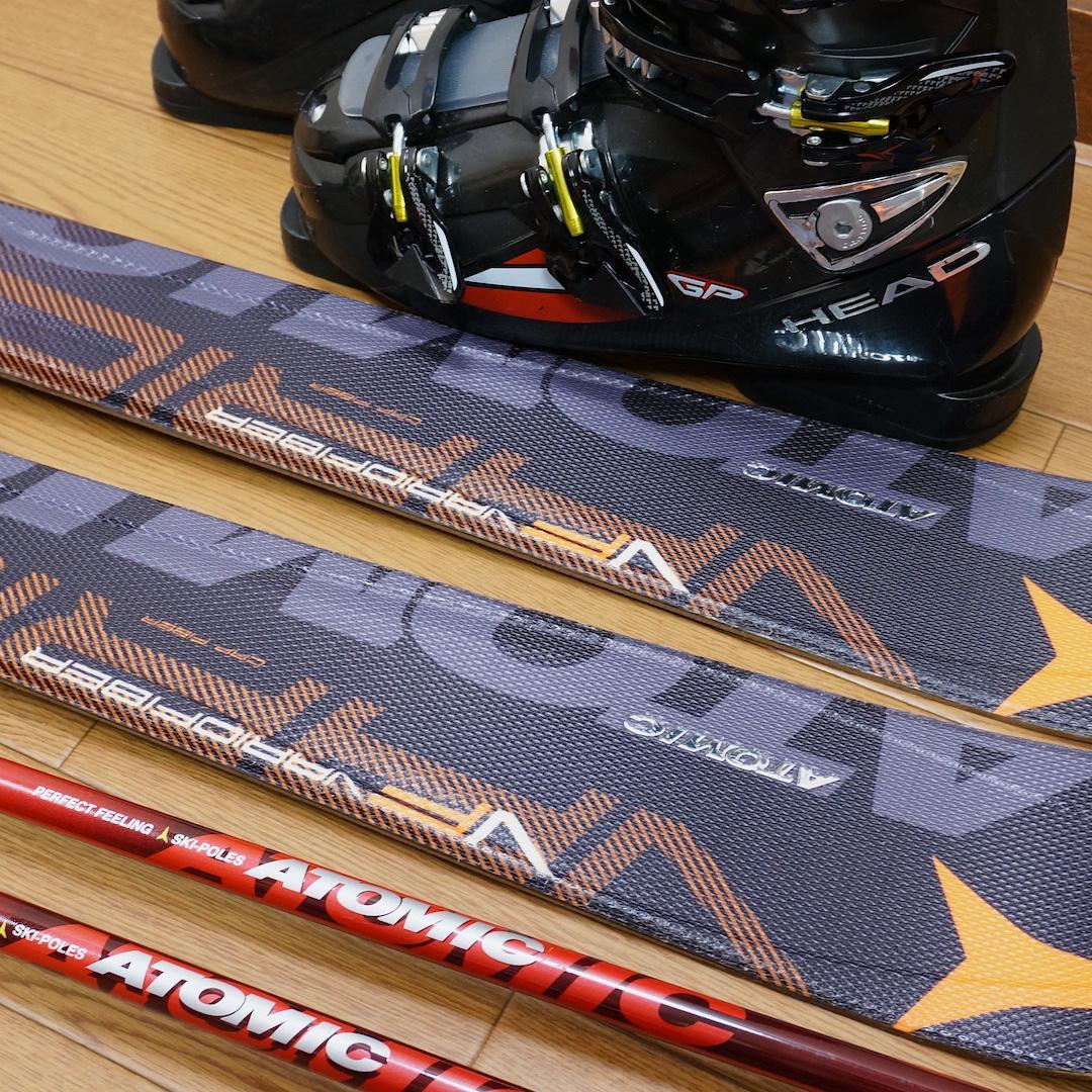 メンテ済 157cm 靴26～26.5cm ATOMIC スキーセット (160