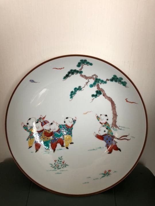 有田焼白磁　大皿　額皿　奥川俊右衛門