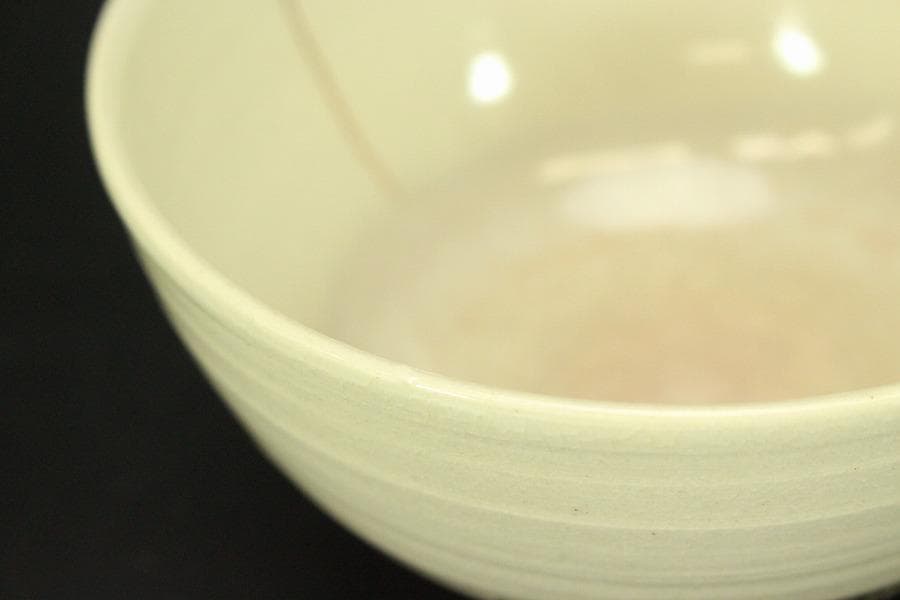 茶道具 竹泉造 鶴絵茶碗 共箱 時代物(LC776)