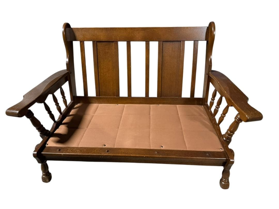 ◯2人掛けソファ アンティーク家具 グリーン 緑