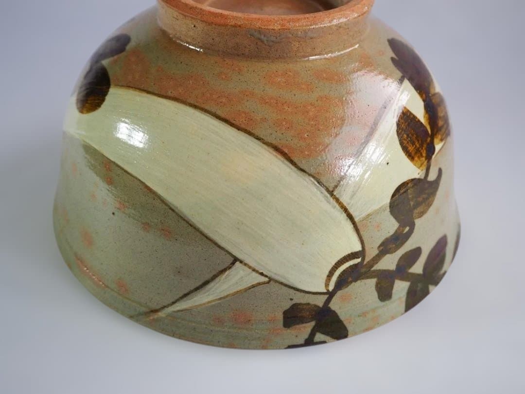 布志名焼9代土屋雲善造『色絵大根絵鉢』（共箱）