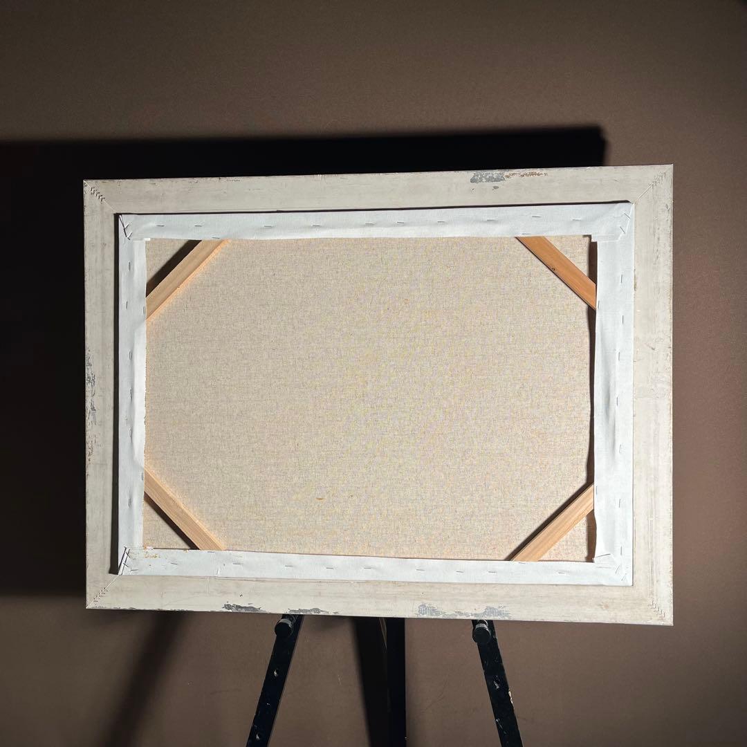 ★秀作★（大）手書き油絵 クロード・モネ 睡蓮 黄金色 額付 肉筆絵画 油彩画