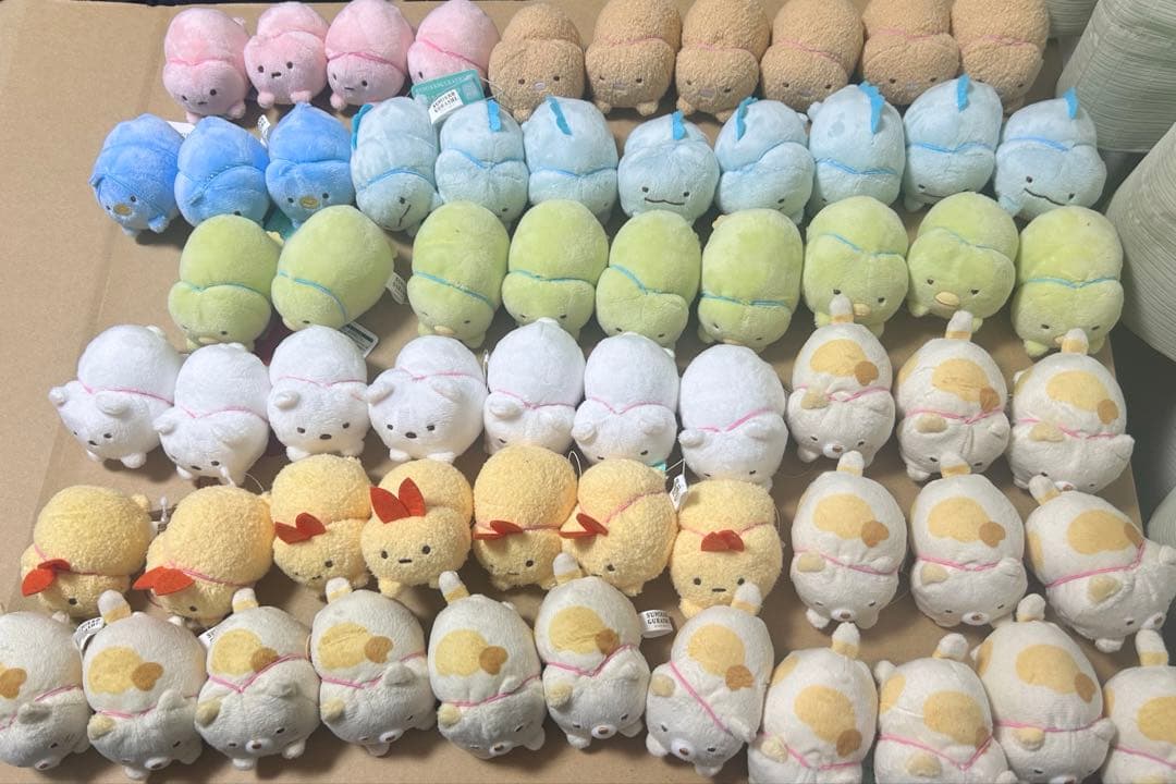 すみっコぐらし うつぶせマスコット ナムコ 61個 ばんざいマスコット48個