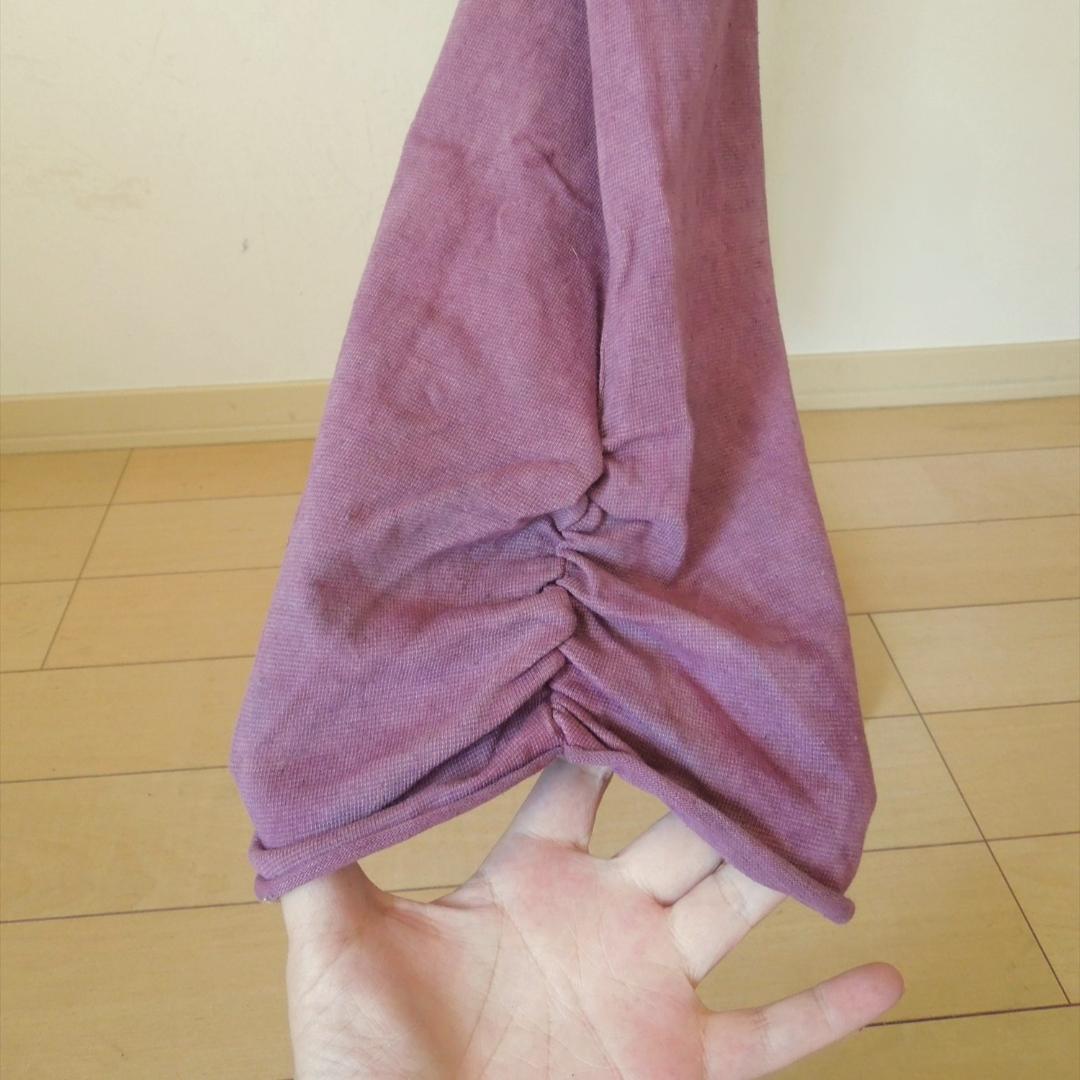 asana ヘンプコットン ヨガパンツ●草木染めパープル