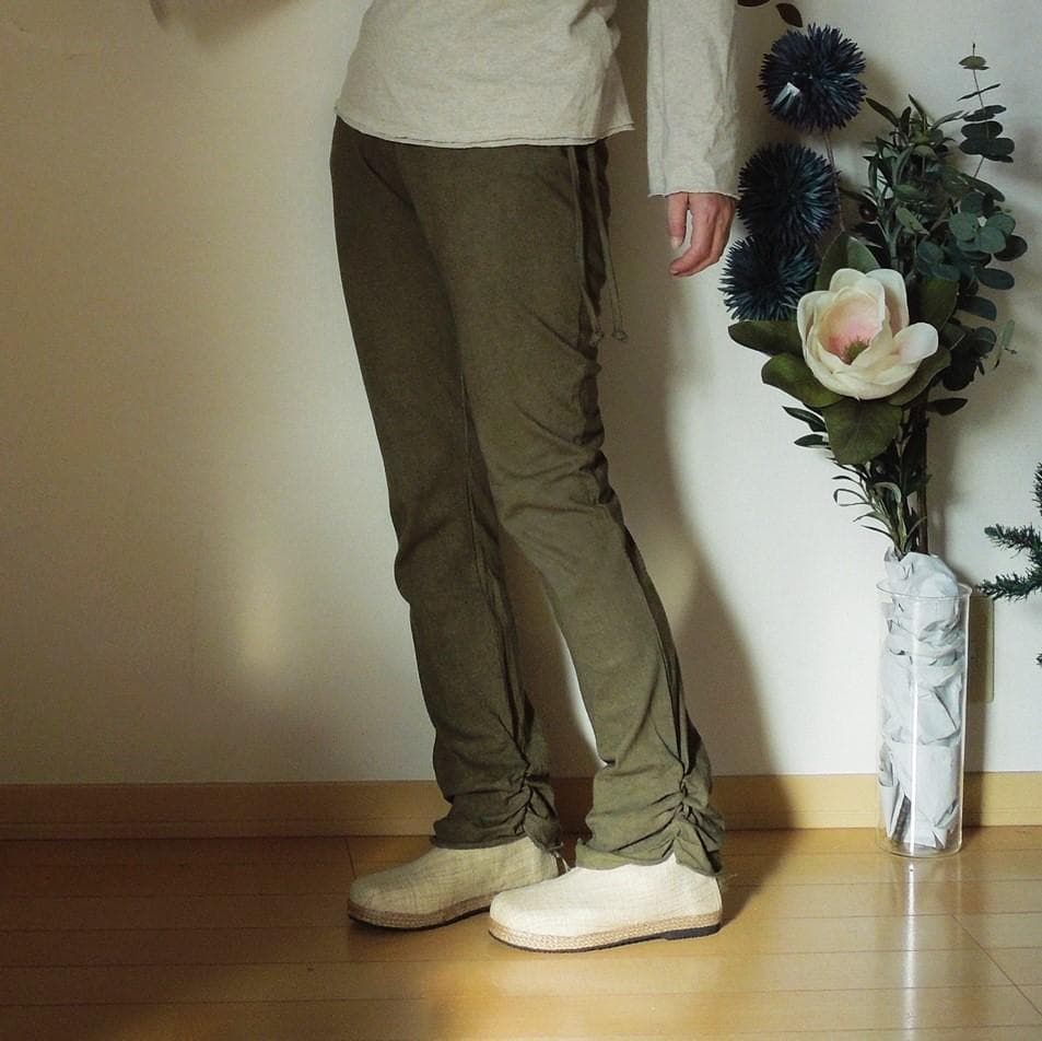 asana ヘンプコットン ヨガパンツ●草木染めパープル