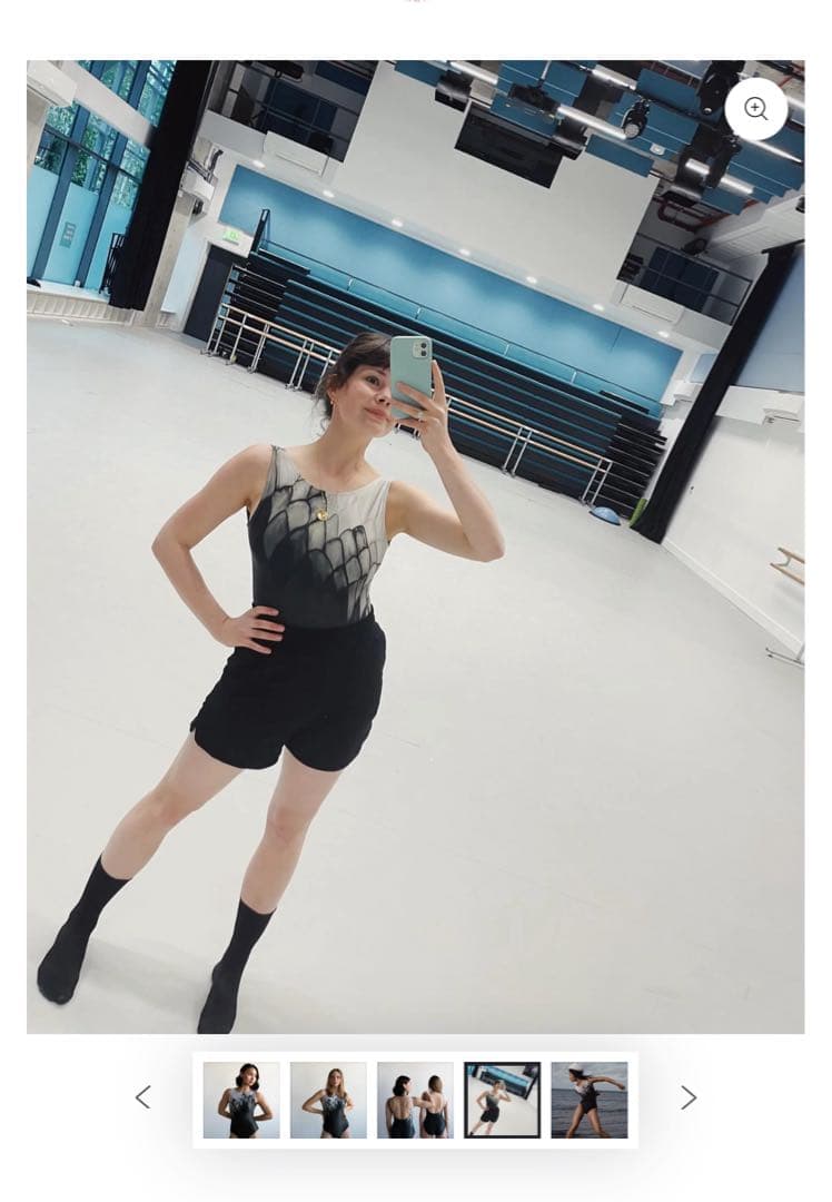 Designed by Alice BLACK SOMEFISHレオタードM