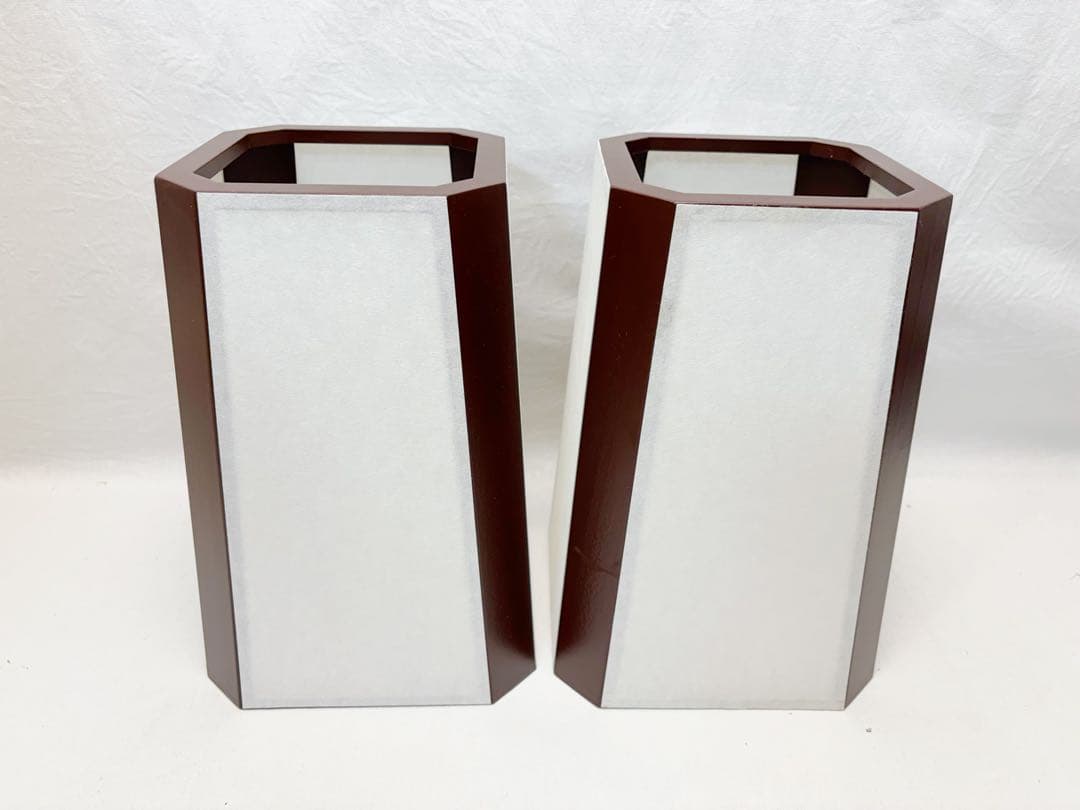 未使用 茶道具 溜塗 あんどん 足元行灯 一双 夜咄 露地行燈 灯火具 紙箱