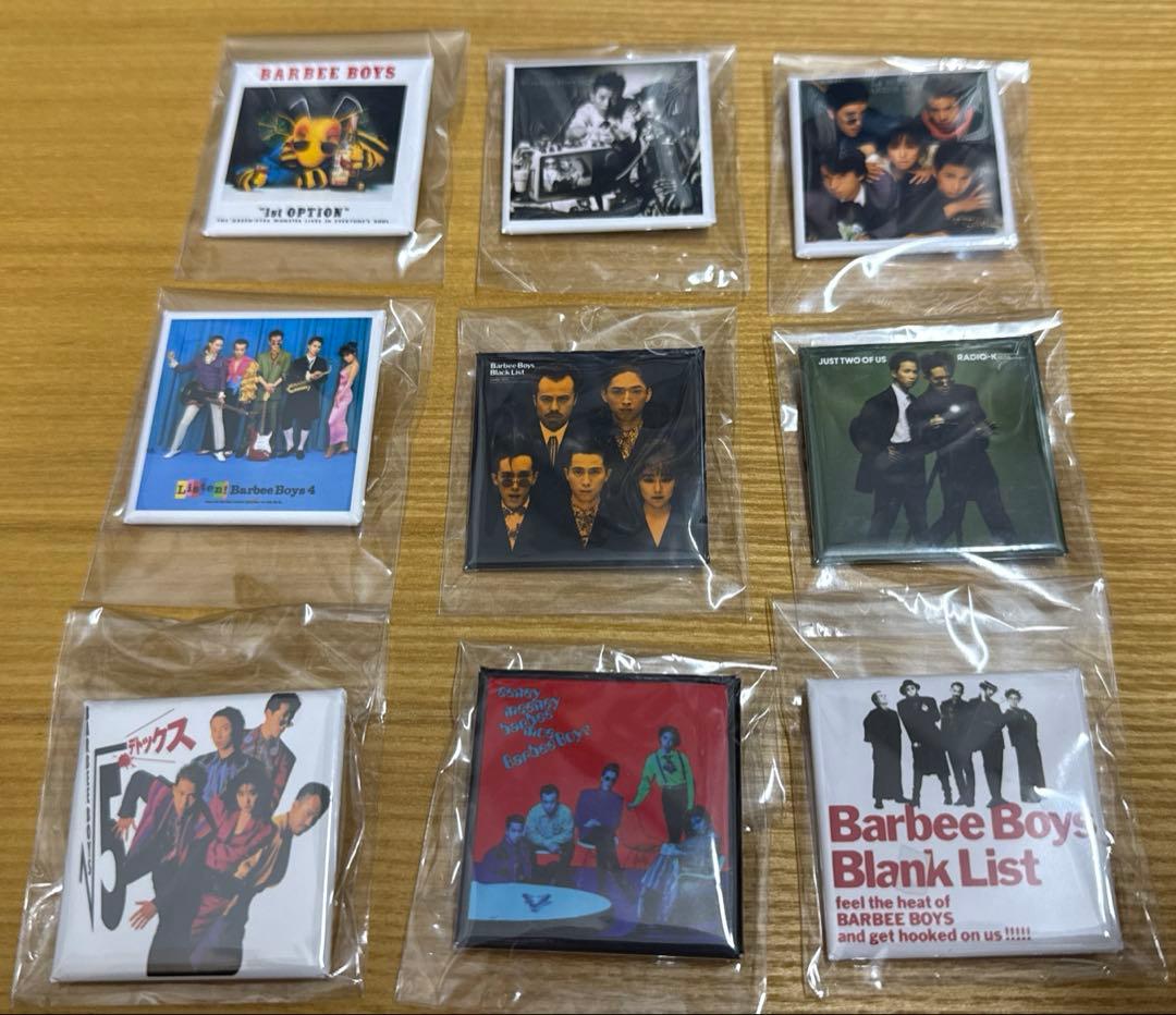 [期間限定値下げ] バービーボーイズ アルバムジャケット缶バッジ9点フルセット