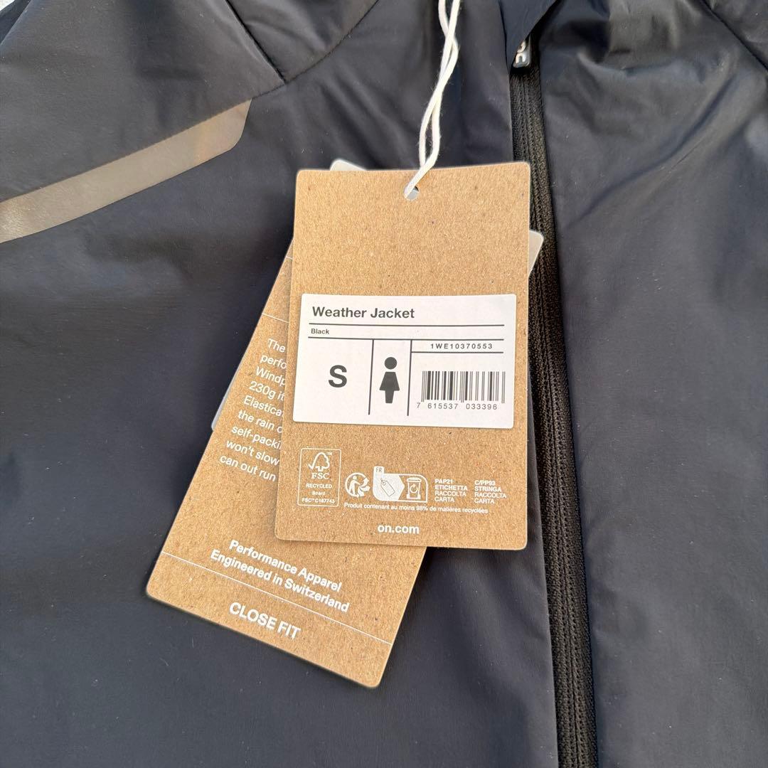 【新品】ON レディース　ウェザージャケット　ブラック　Sサイズ