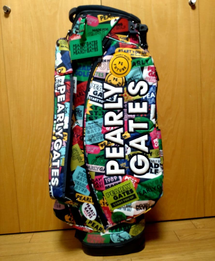 パーリーゲイツ カラフルワッペン キャディバッグ ヘッドカバー バッグ 11点