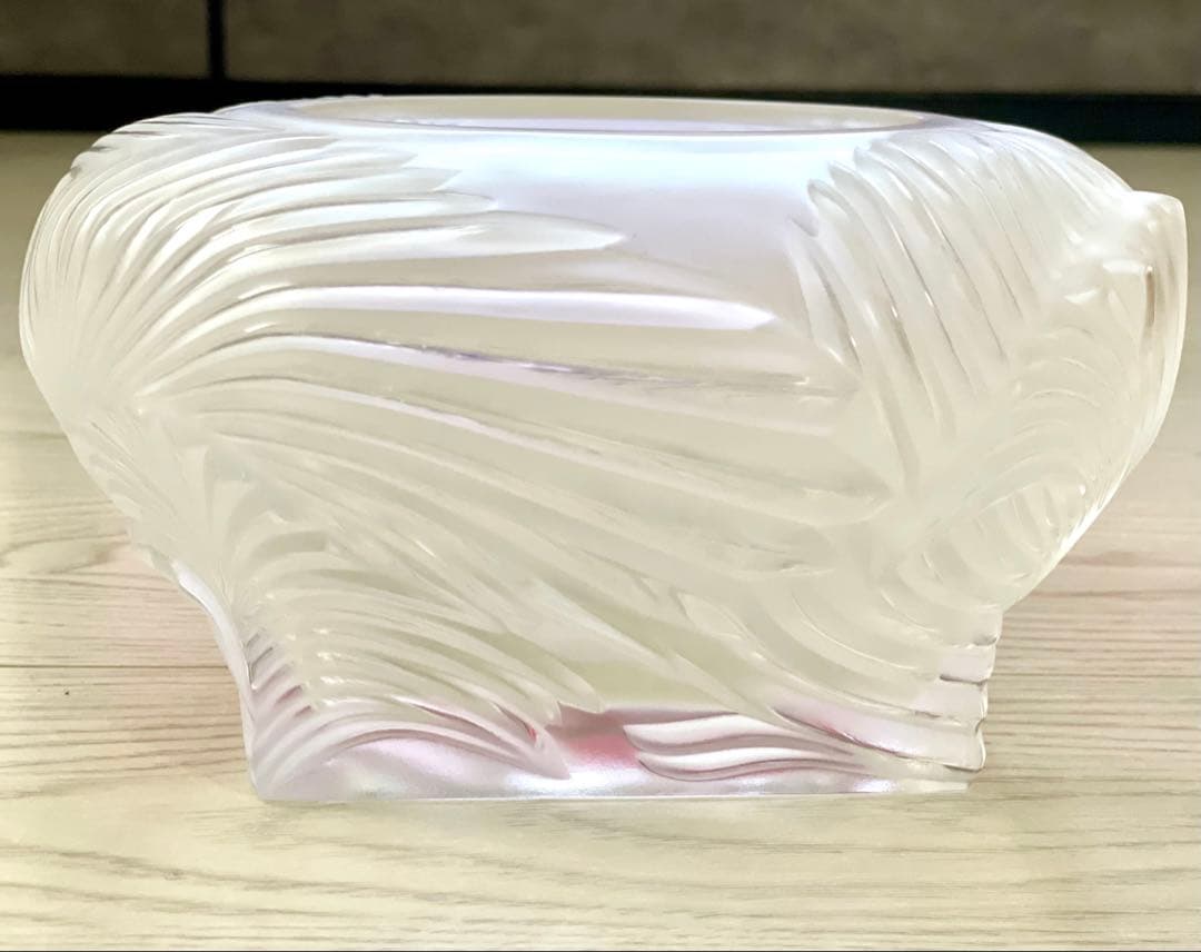 LAUQUE ラリック 水指 茶道具 ガラ工芸　ガラス　花瓶　置物　中古品