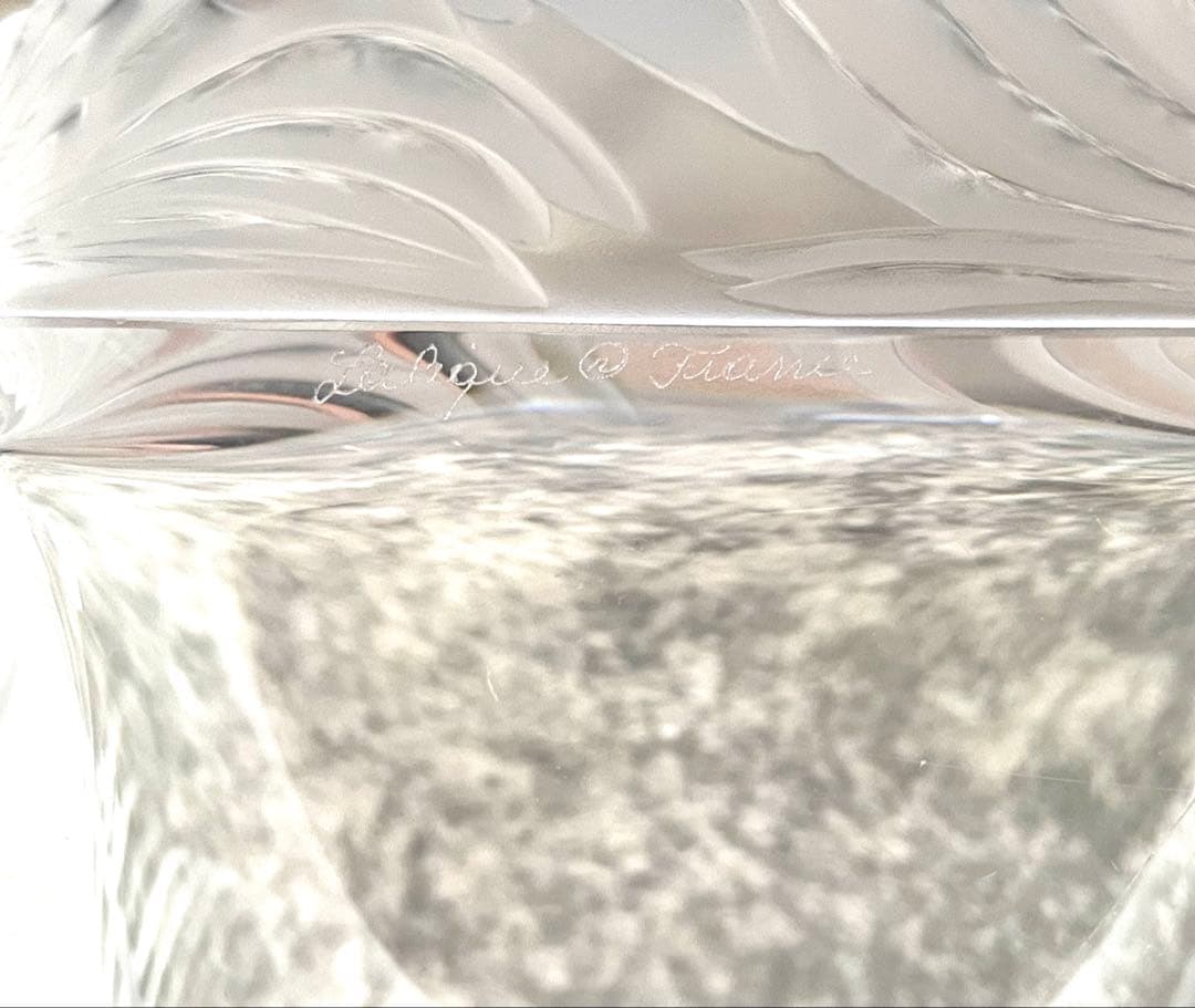 LAUQUE ラリック 水指 茶道具 ガラ工芸　ガラス　花瓶　置物　中古品