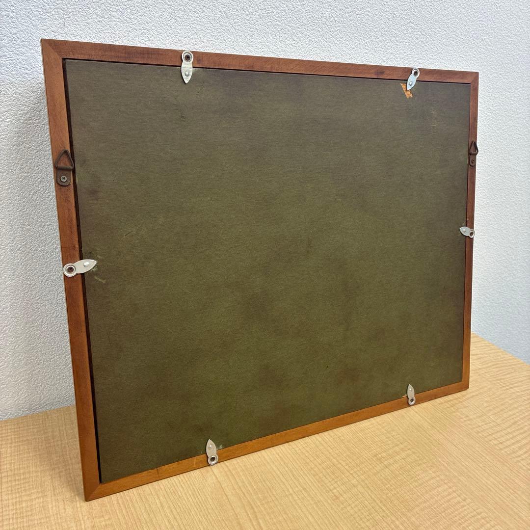 嘉山 作 純銀製 富士山と松 額装 銀製レリーフ 日本画 横40cm