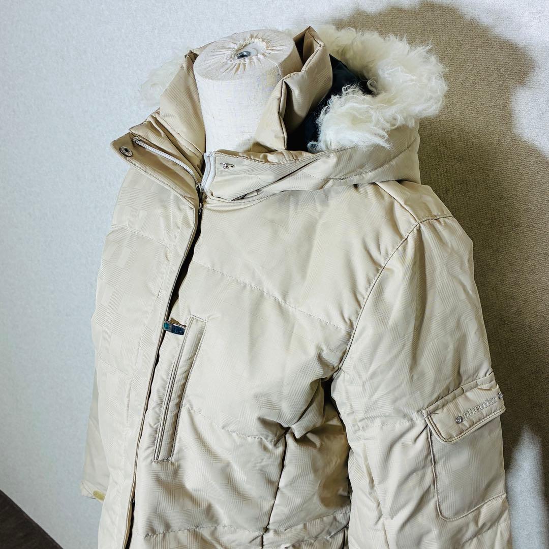 極美品　phenix スキーウェア 上下セット M ダウン80% ベージュ 黒