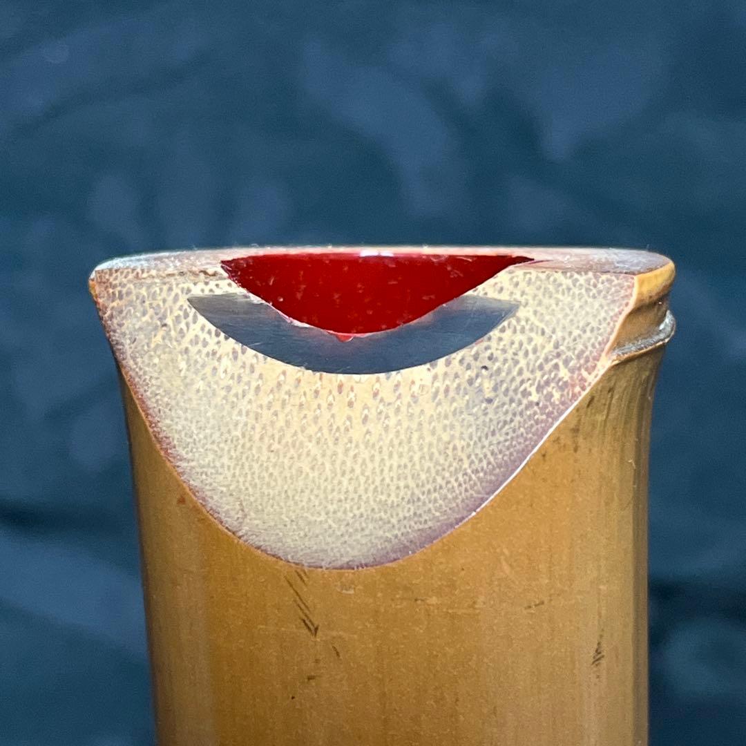 尺八 都山流 一尺九寸管 在銘 二印 籐巻き銀三線 【音出し確認済み】