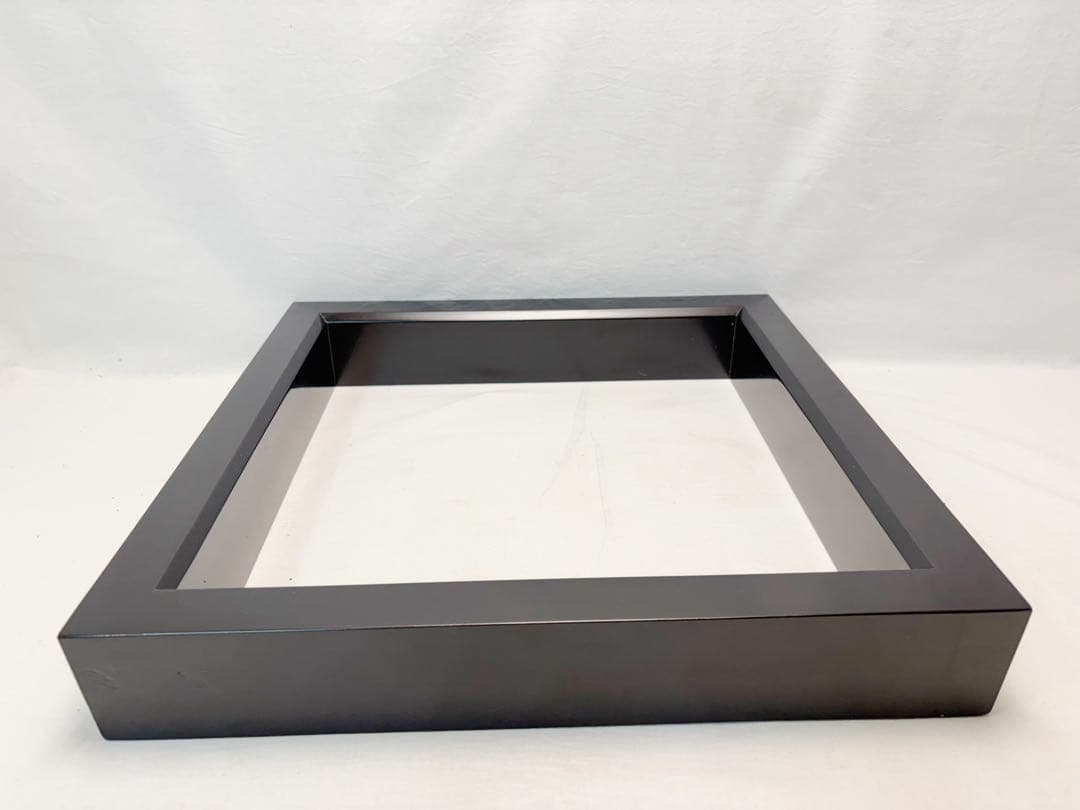 美品 茶道具 銅製 炉壇 利休炉壇 黒真塗 炉縁 2点セット 茶道 囲炉裏 紙箱