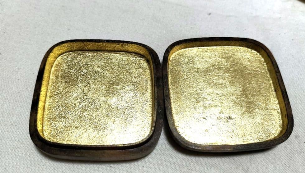 道場宗廣作 蛇籠 黒柿四方香合