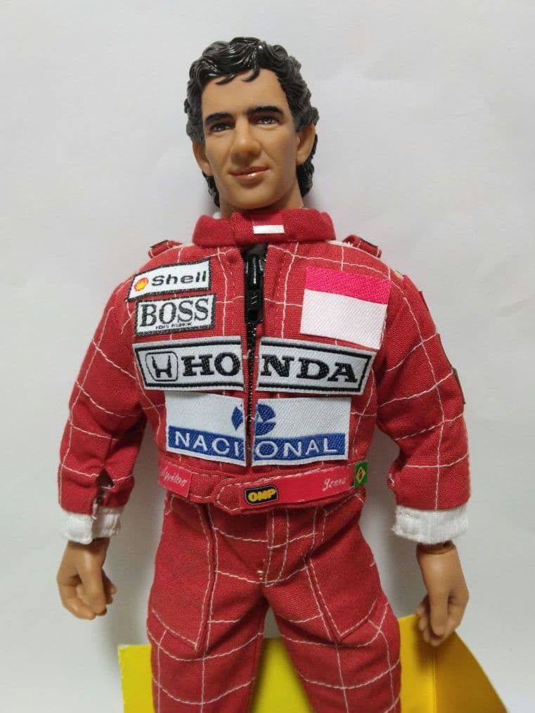 アイルトン・セナ　フィギュア　ヘルメット　ストラップ