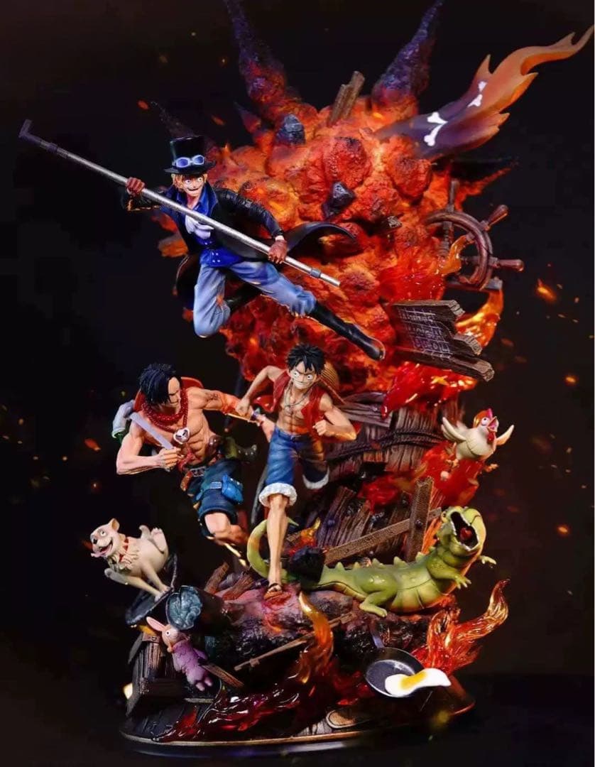 【新品】ワンピース 三兄弟 ルフィ エース サボ フィギュア ガレージキット