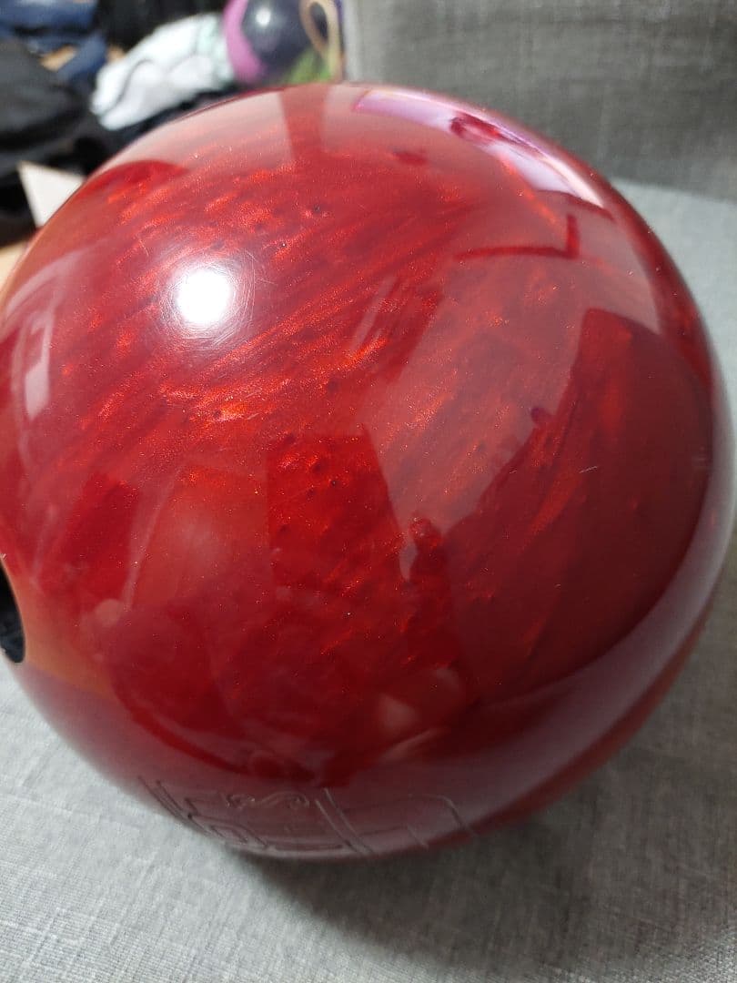 ボウリングボールシャドウロックレッド15p美品
