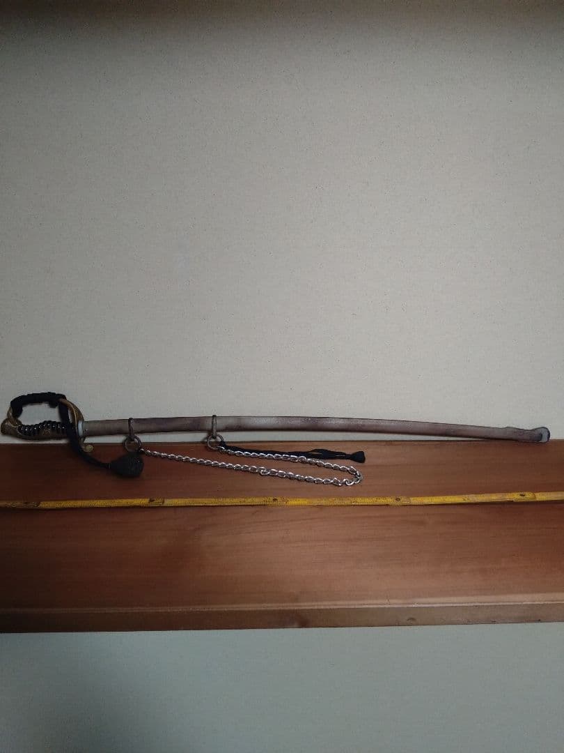 旧日本軍 桜花 三つ葉葵紋 サーベル 指揮刀 模造刀 軍刀 日本軍 海軍 陸軍