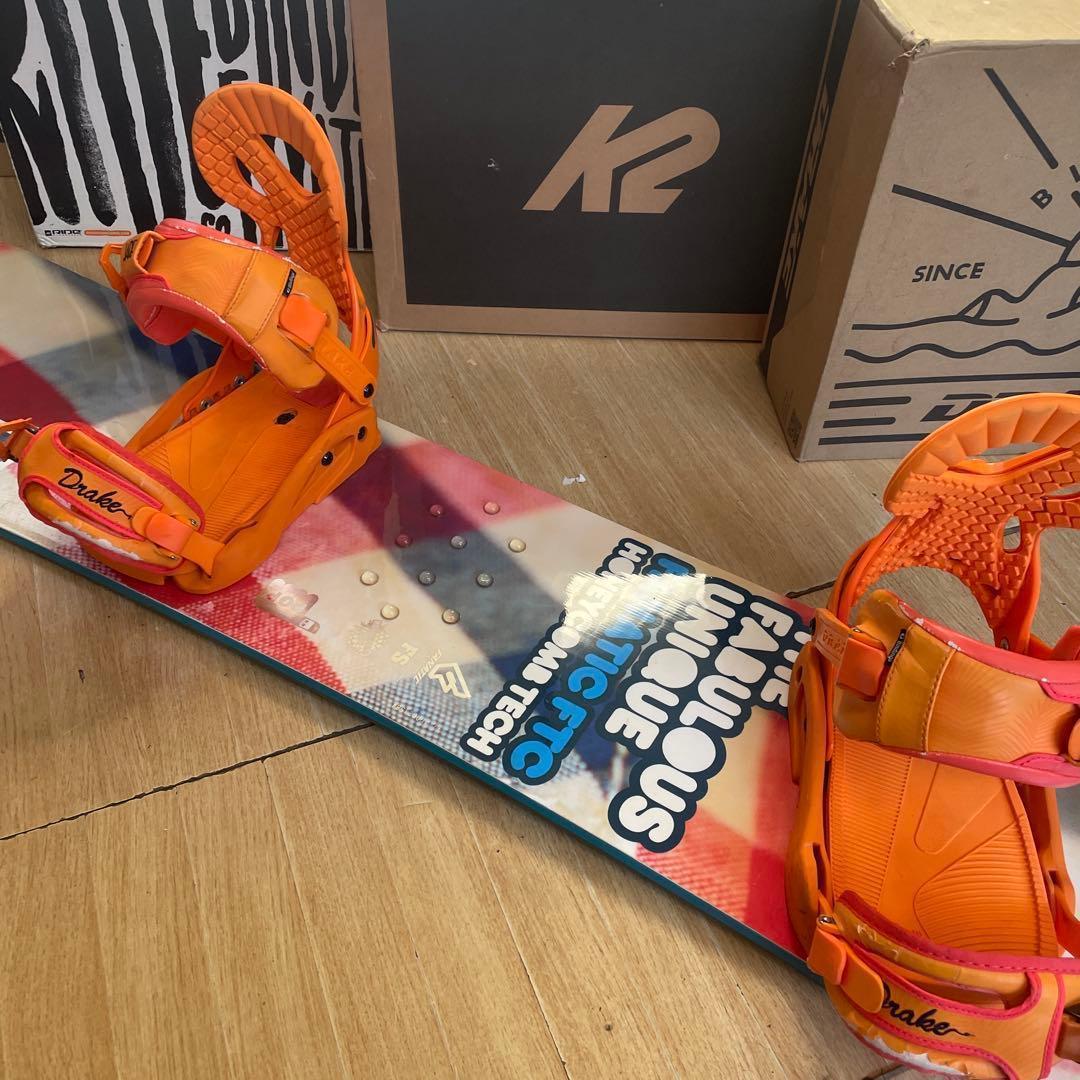 FANATIC×DRAKE　ファナティック　バインディング付スノーボードセット