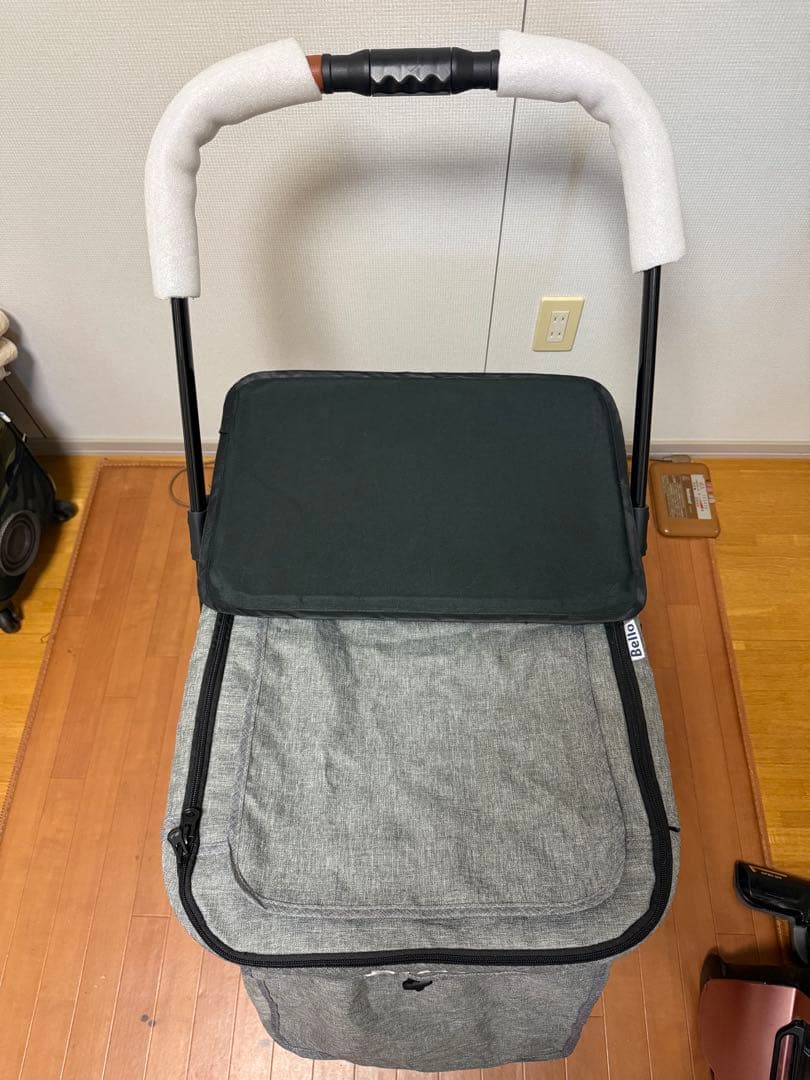 【最終価格】ワンタッチ　折りたたみペットカート グレー