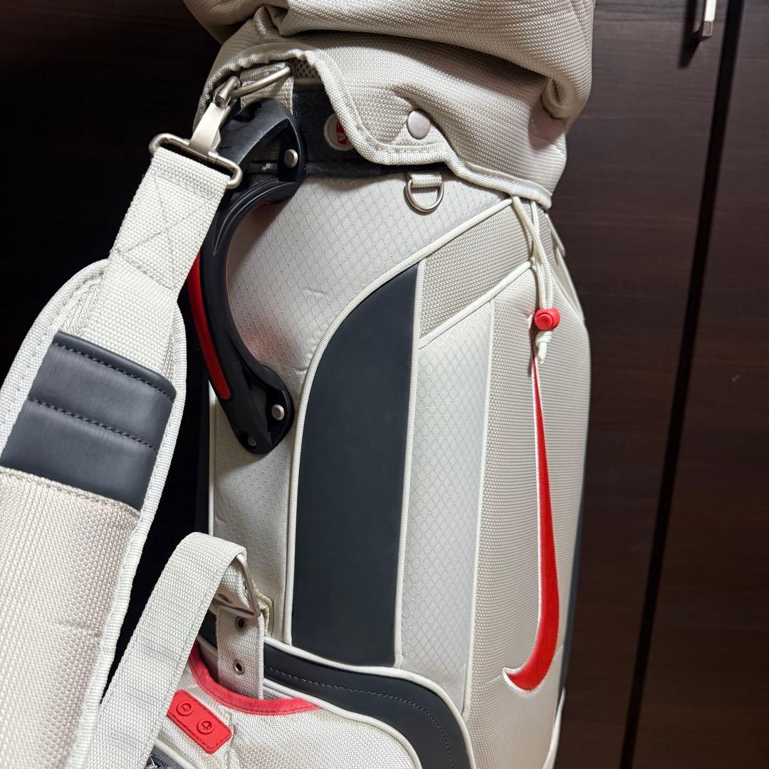 Nike golf キャディバッグ ゴルフバッグ ホワイト/レッド