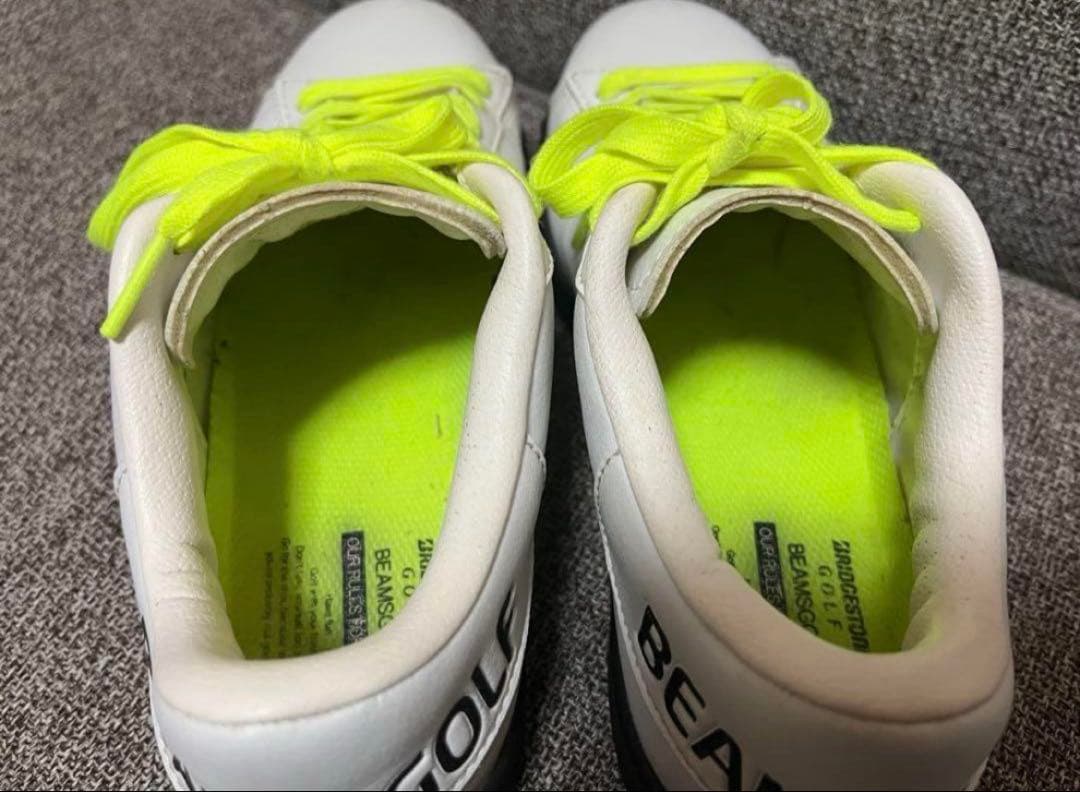 BEAMSGOLF ゴルフシューズ 23.5cm ロゴホワイト/イエロー