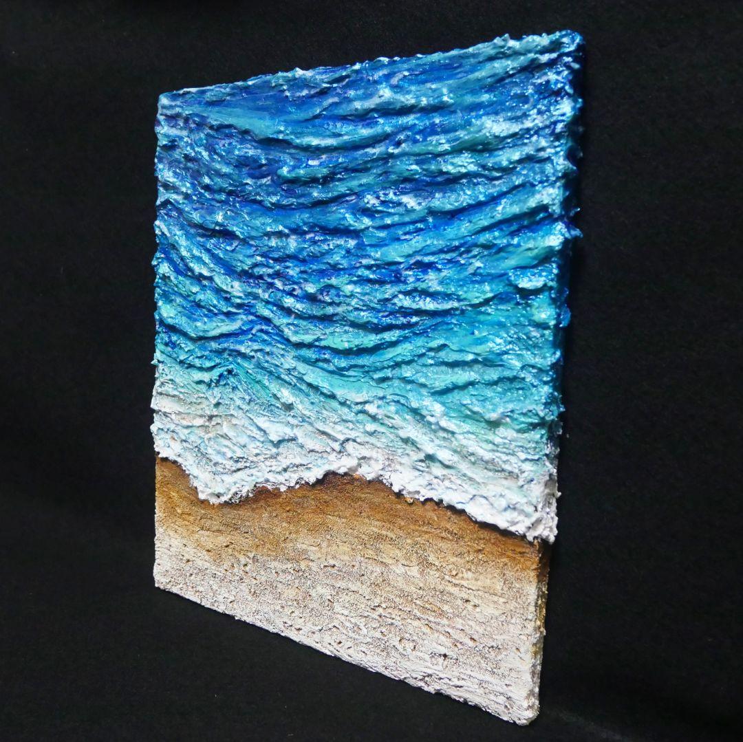 油絵 油彩 油彩画 絵 絵画 【海の砂浜】