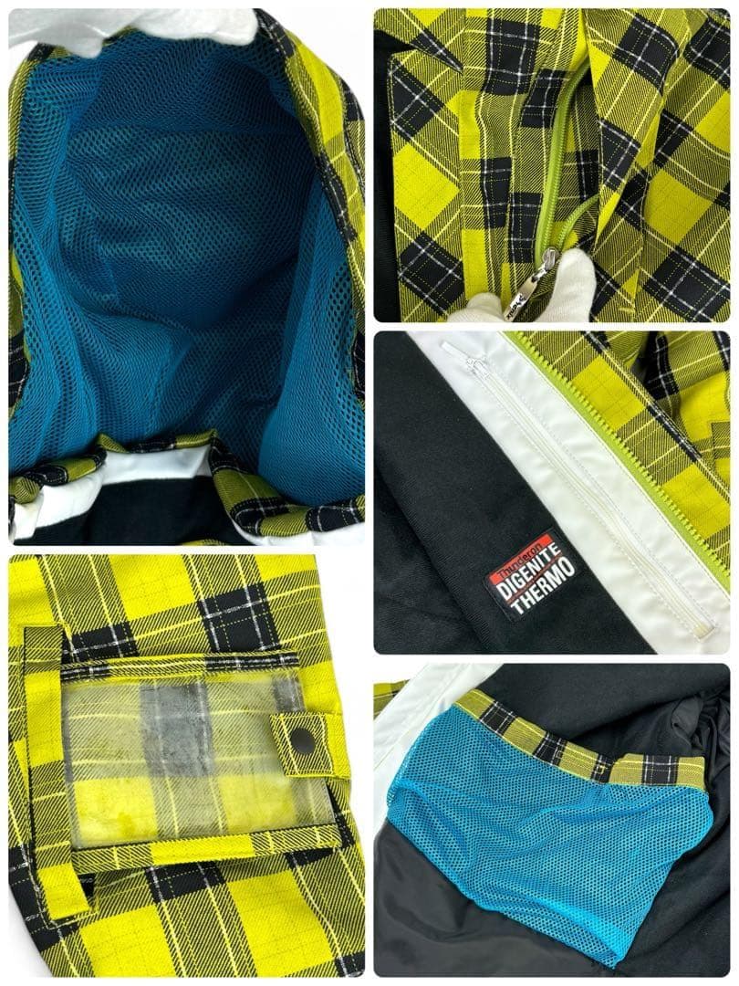 美品 フェニックス スキーウェア 上下セット イエローチェック XS（0サイズ）