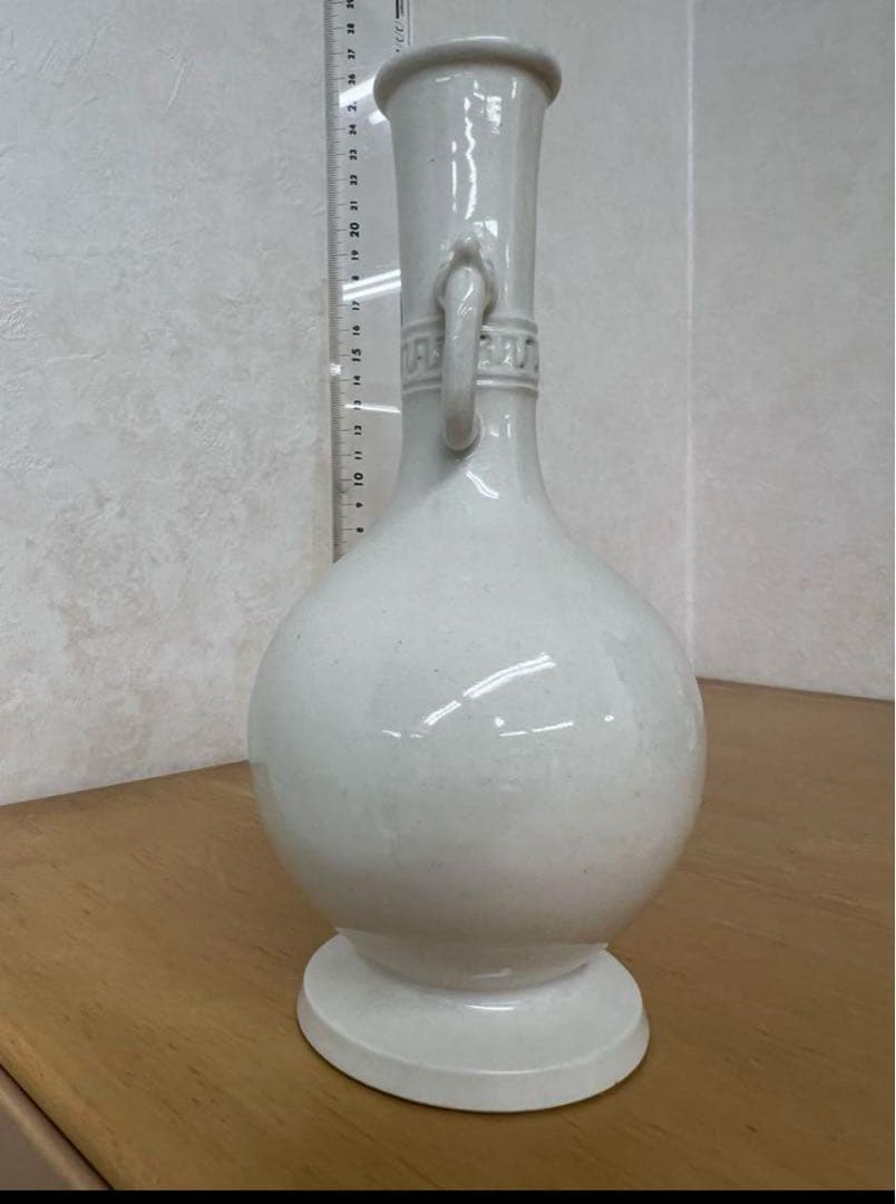 中国　朝鮮李朝高麗白磁瓶　古美術唐物コレクション発掘骨董　アンティーク江戸　青磁