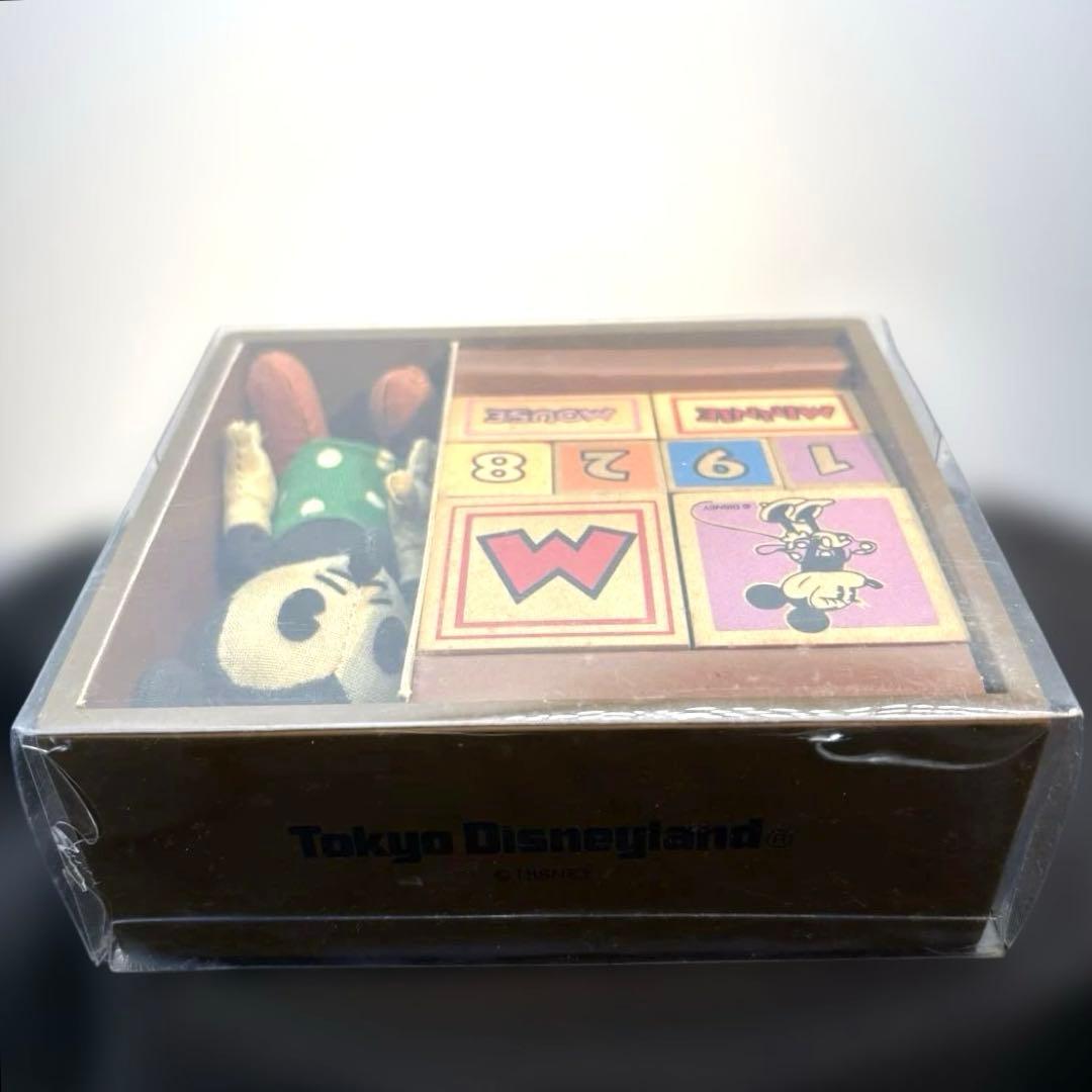 東京ディズニーランド ミニーマウス 木製ブロック＆ぬいぐるみセットの出品