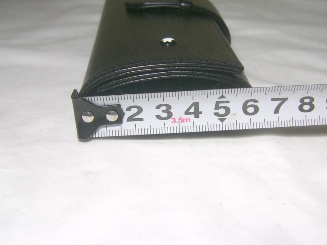 モンブラン レザーペンケース 3本挿し 本革 ブラック 万年筆ボールペン入れ