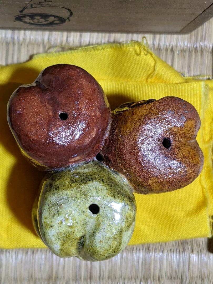 ⭐九世 大樋長左衛門作 猿蓋置 大樋焼 アンティーク 骨董品 コレクション