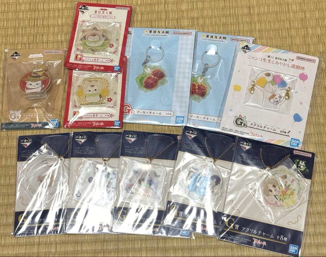 夏目友人帳　ニャンコ先生　チャーム　キーホルダー　ラバー　フィギュア　夏目