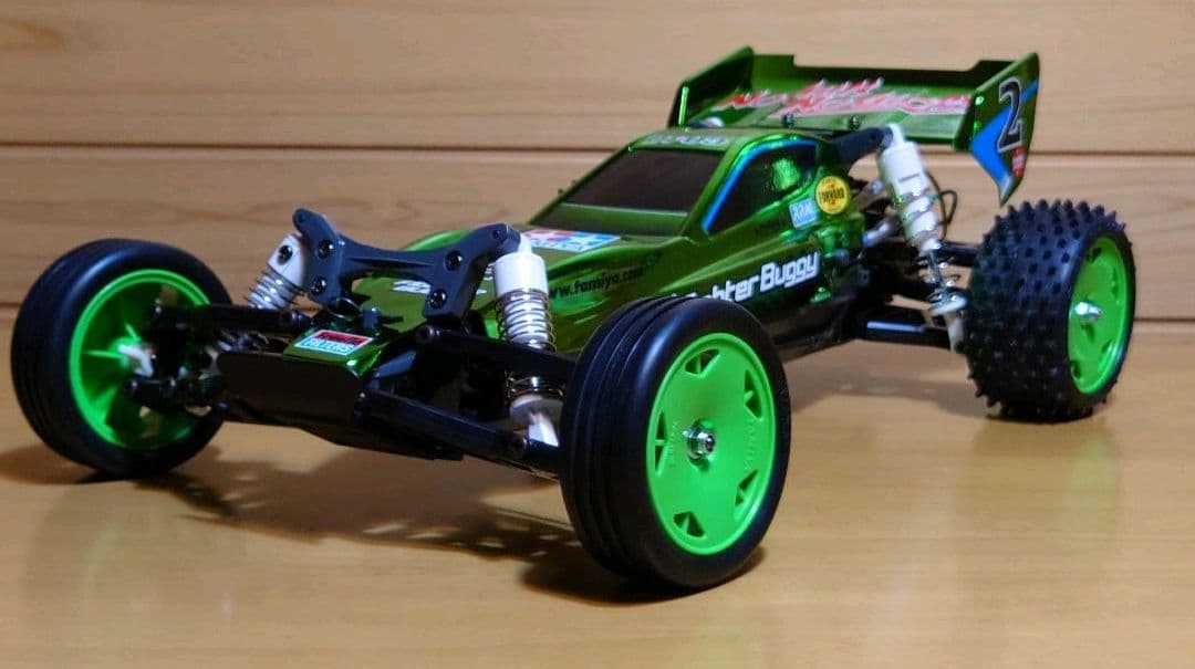 田宮ネオマイティフロッググリーンメタリック＆プロポ＆バッテリー充電器セット完成品