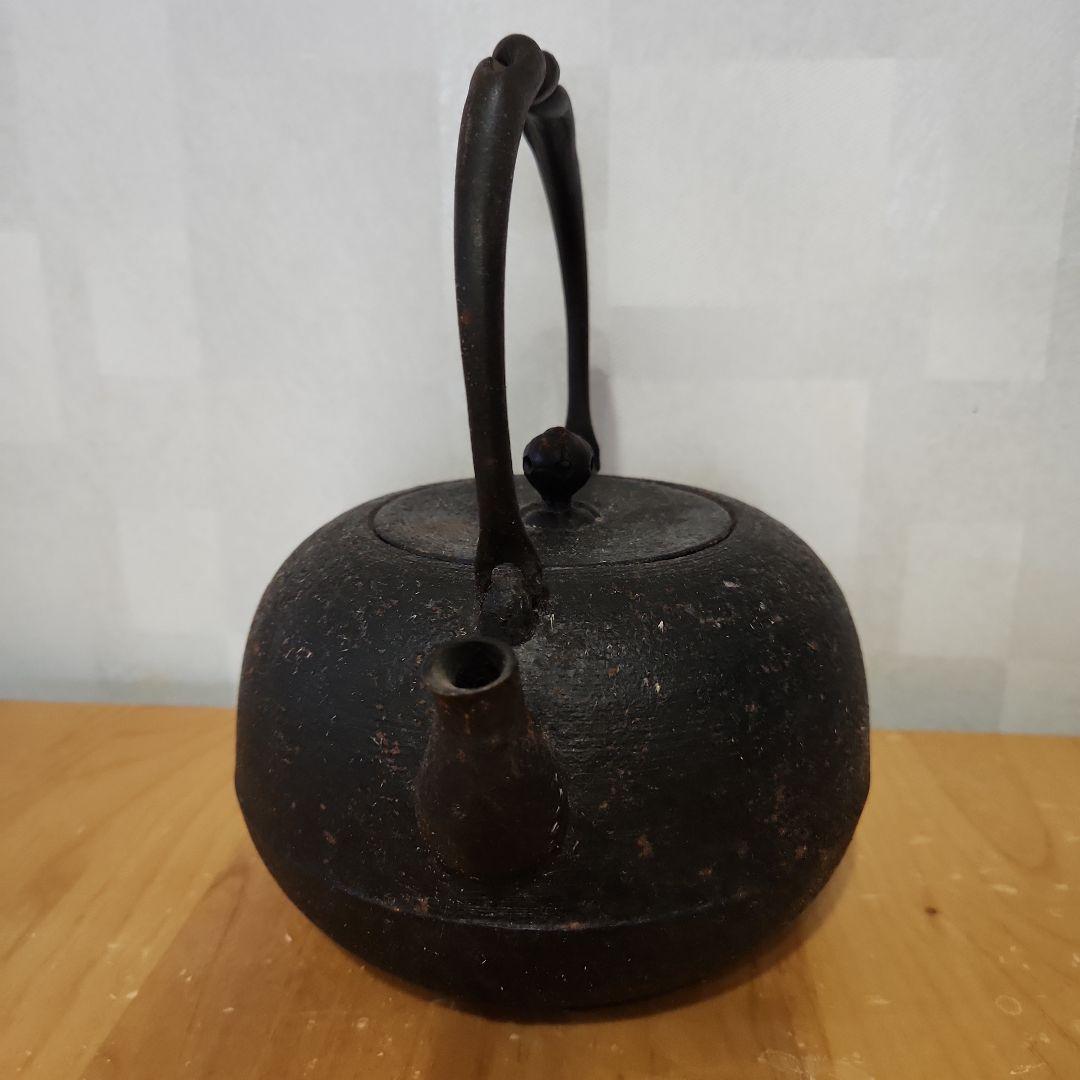 鉄瓶 銘不詳 南部系風 古道具 やかん 鋳鉄 ケトル 茶道具